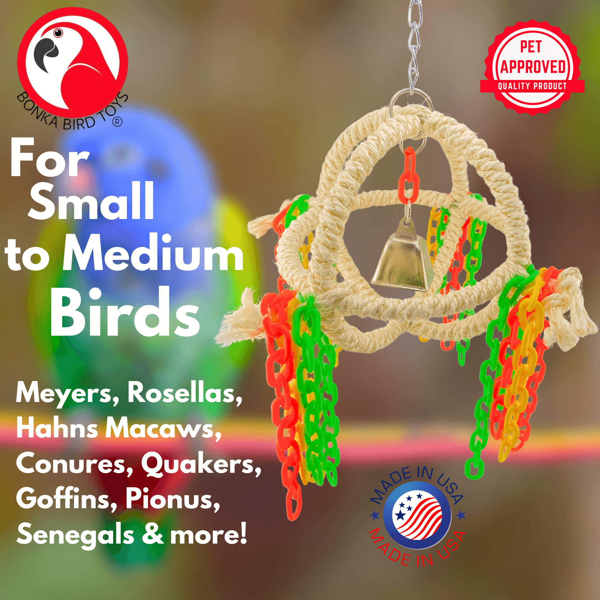 1590 Sisal Orbit Globe - Bonka Bird Toys