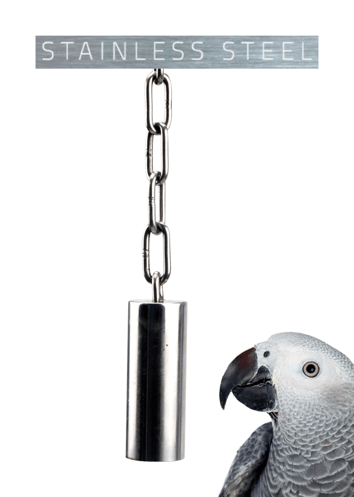 1643 Medium Stainless Steel Pipe Bell - Bonka Bird Toys