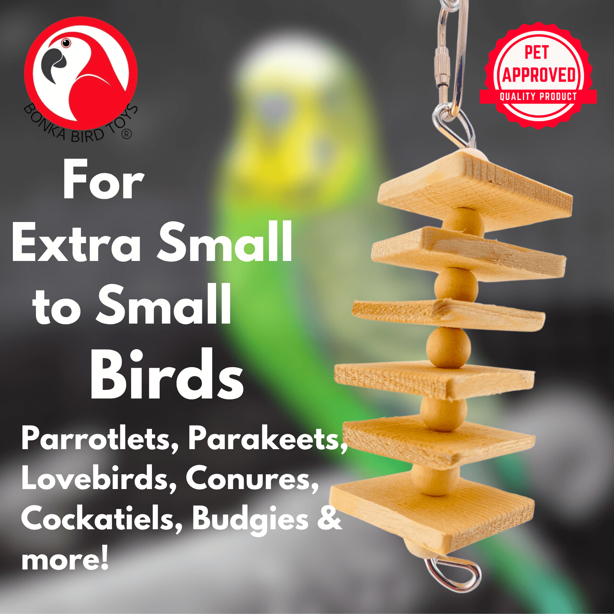 972 Natural Mini Stepper - Bonka Bird Toys