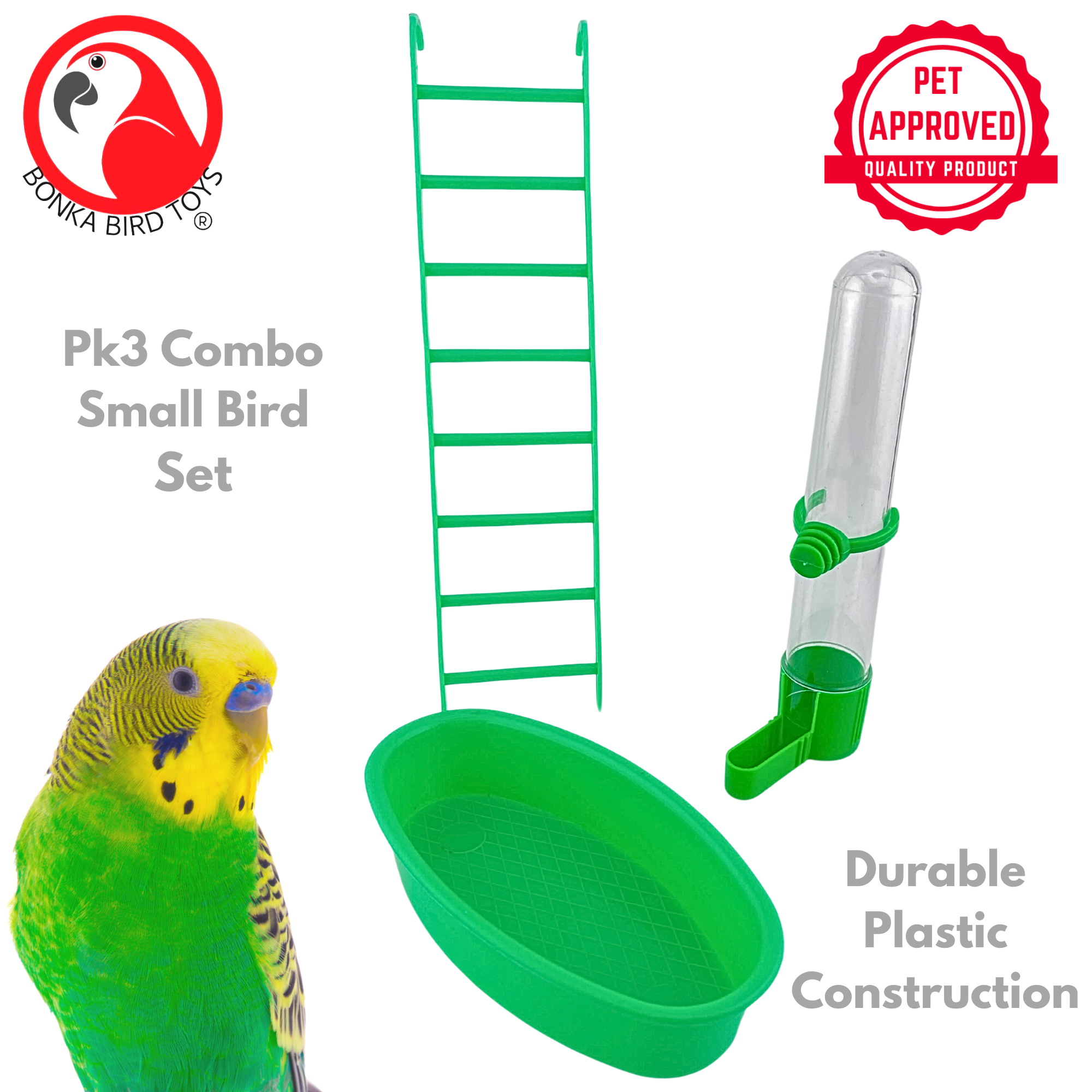3861 Pk3 Combo Small Bird Set - Bonka Bird Toys