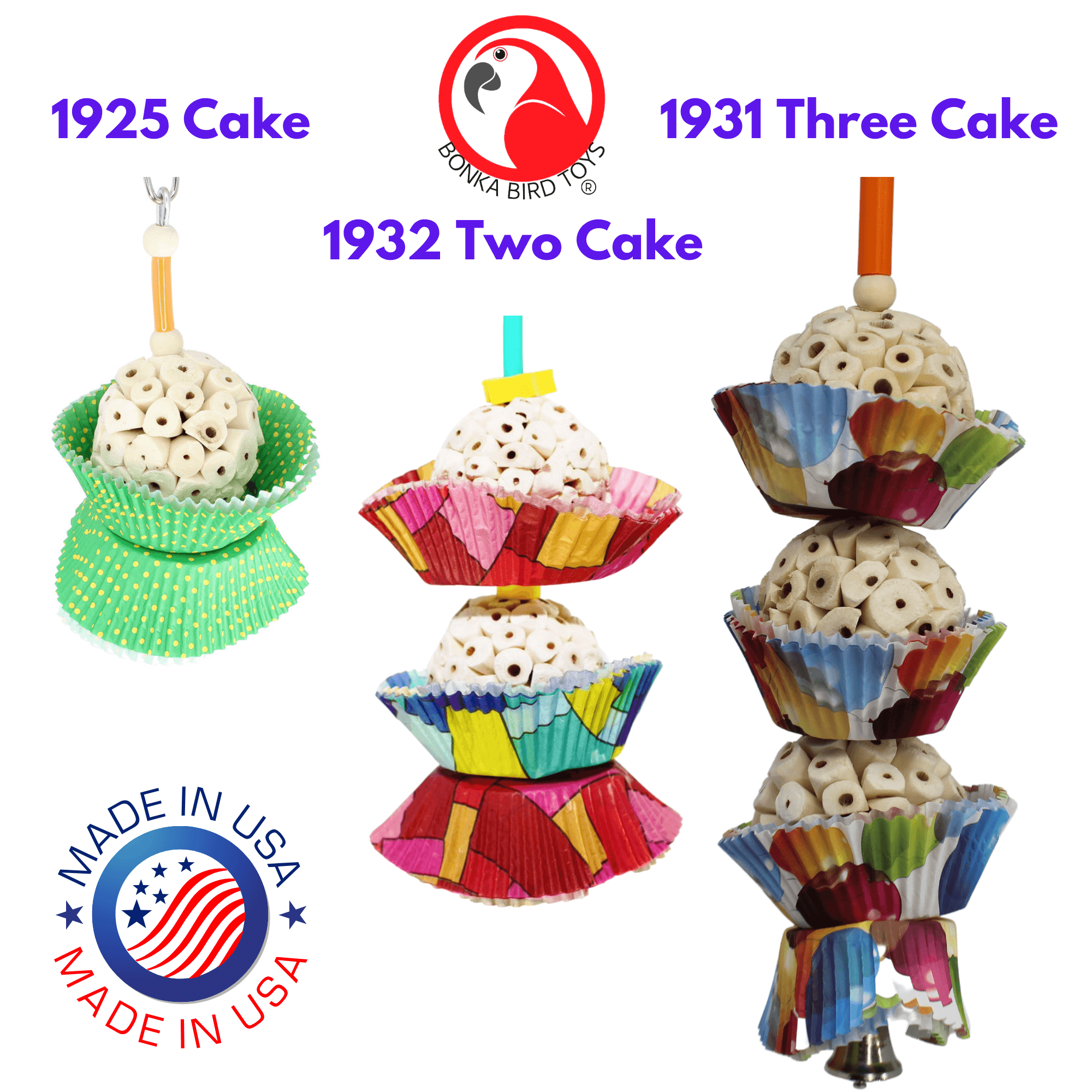 2027 USA Three Cake - Bonka Bird Toys