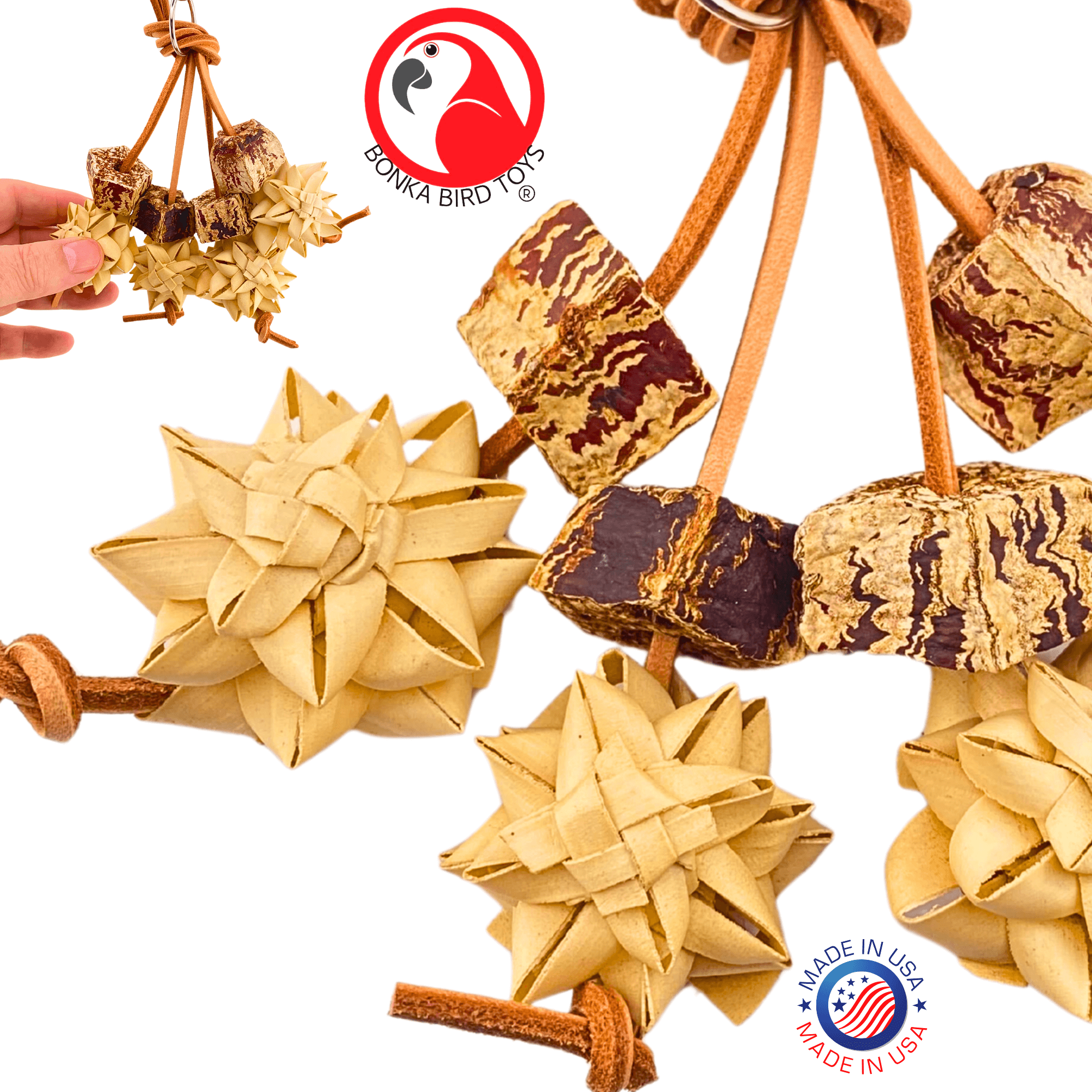 1056 Palm & Pod Forage Cluster - Bonka Bird Toys