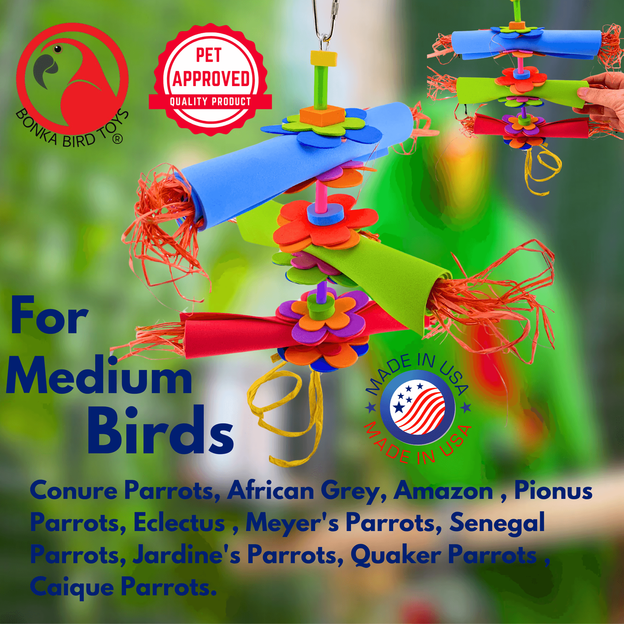 1112 Medium Foam Roller - Bonka Bird Toys