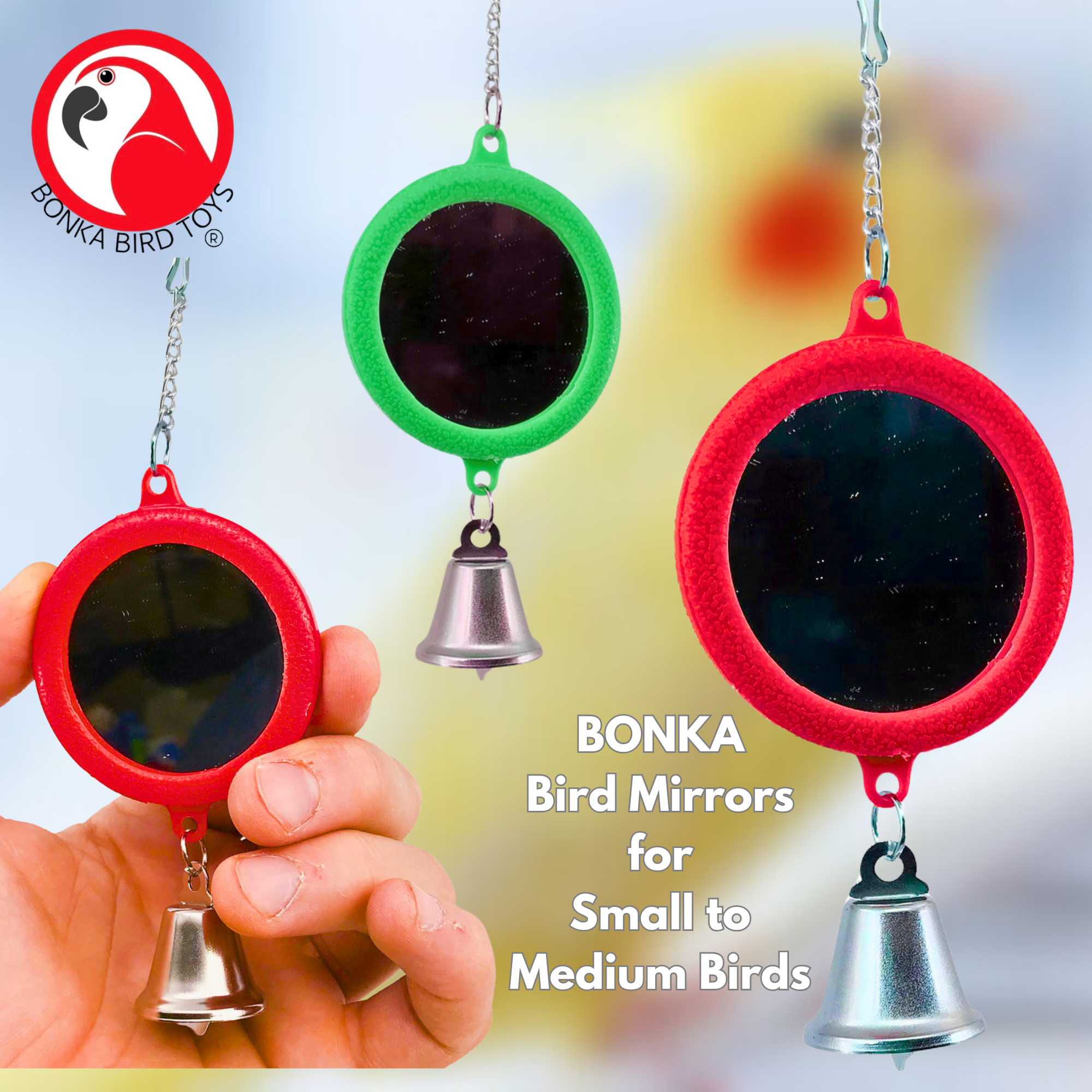 36413 Small Round Mirror - Bonka Bird Toys