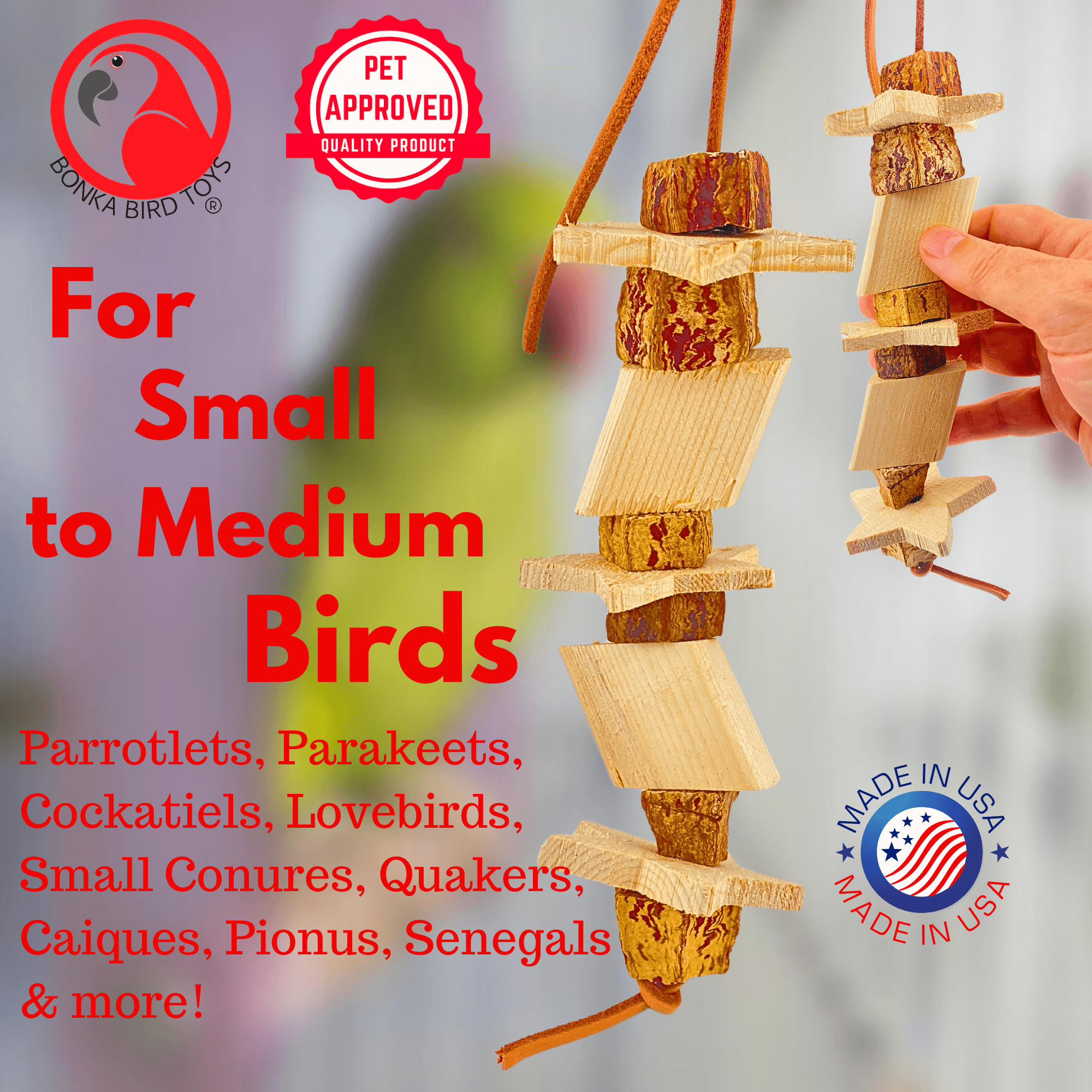 1123 Star Stack Chewer - Bonka Bird Toys