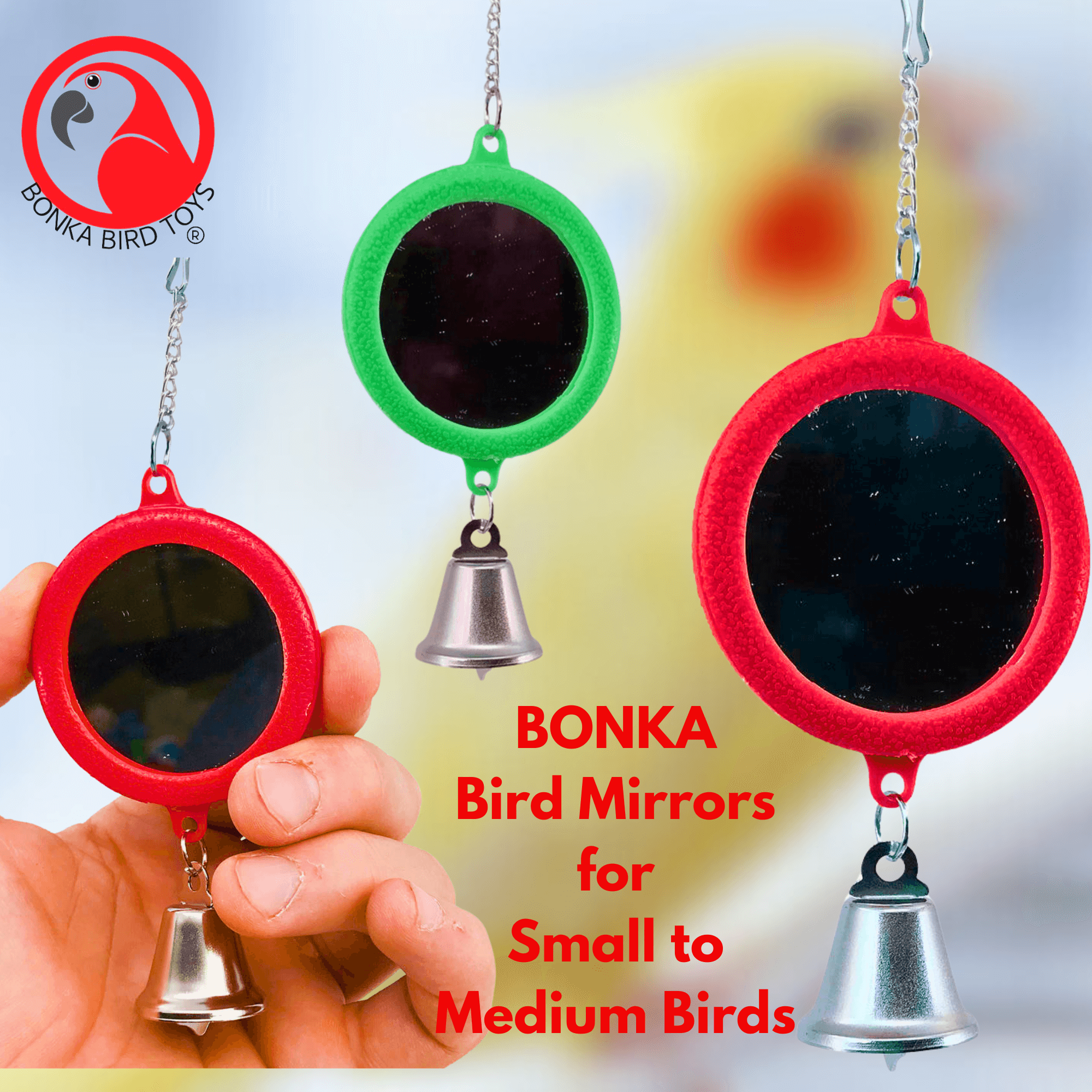 36413 Small Round Mirror - Bonka Bird Toys