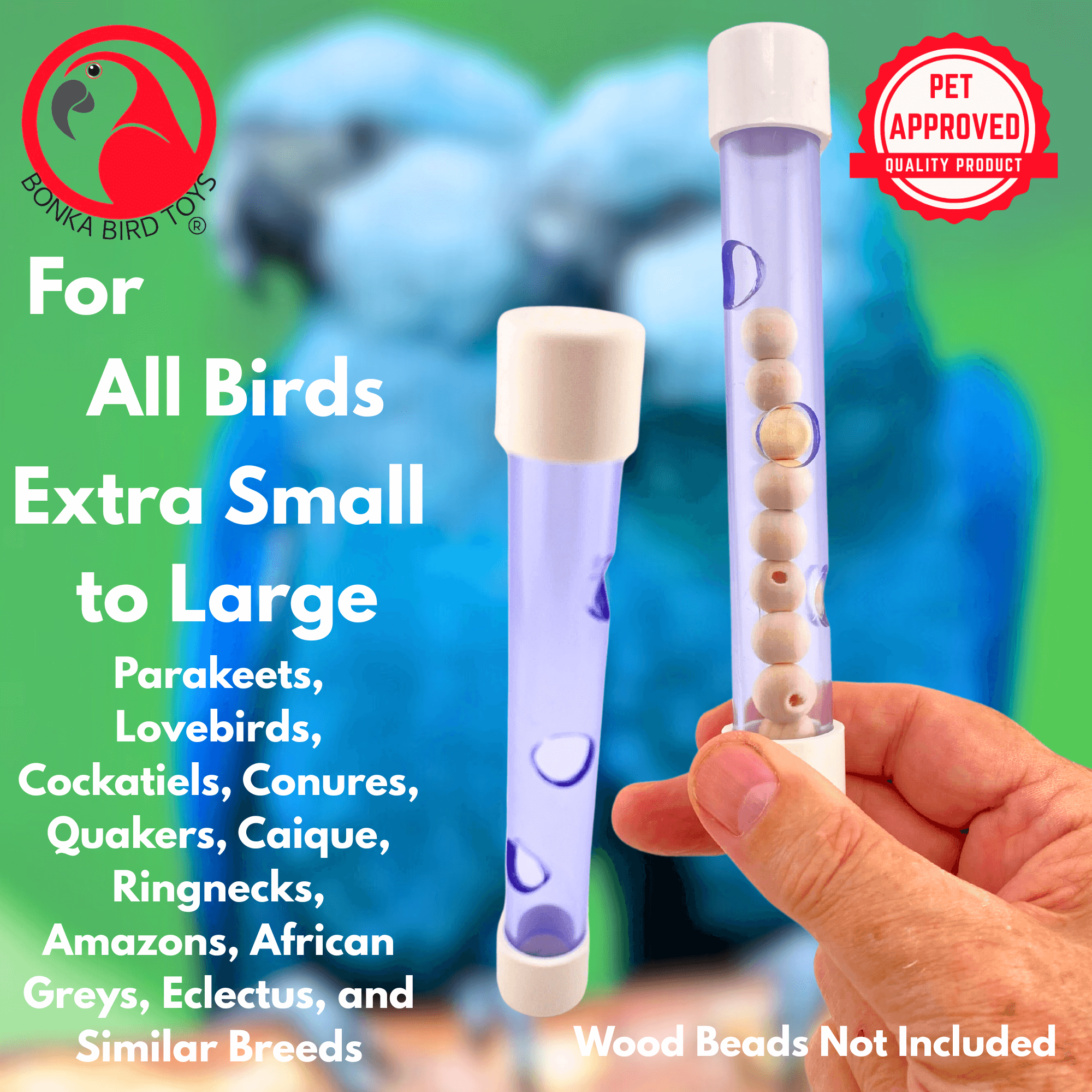 2673 Three Hole Foraging Tube - Bonka Bird Toys