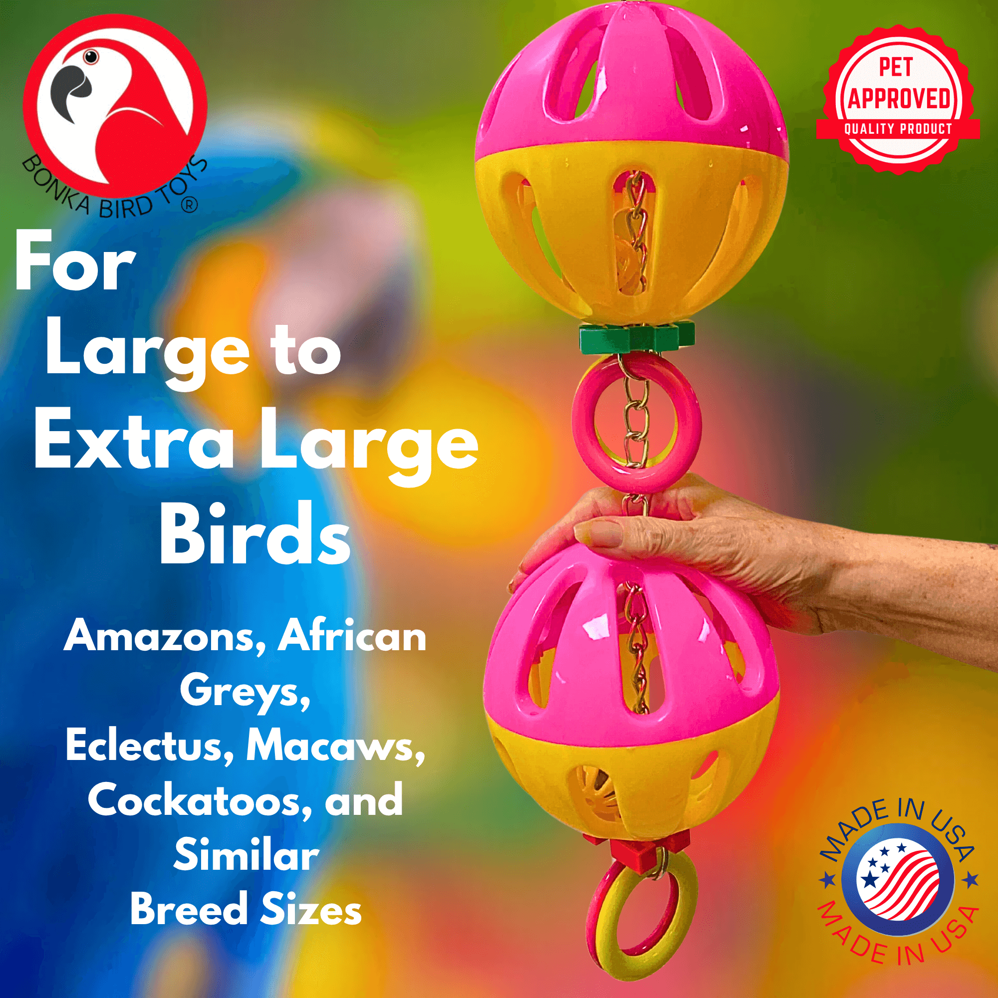 1006 Huge Tuff Balls - Bonka Bird Toys
