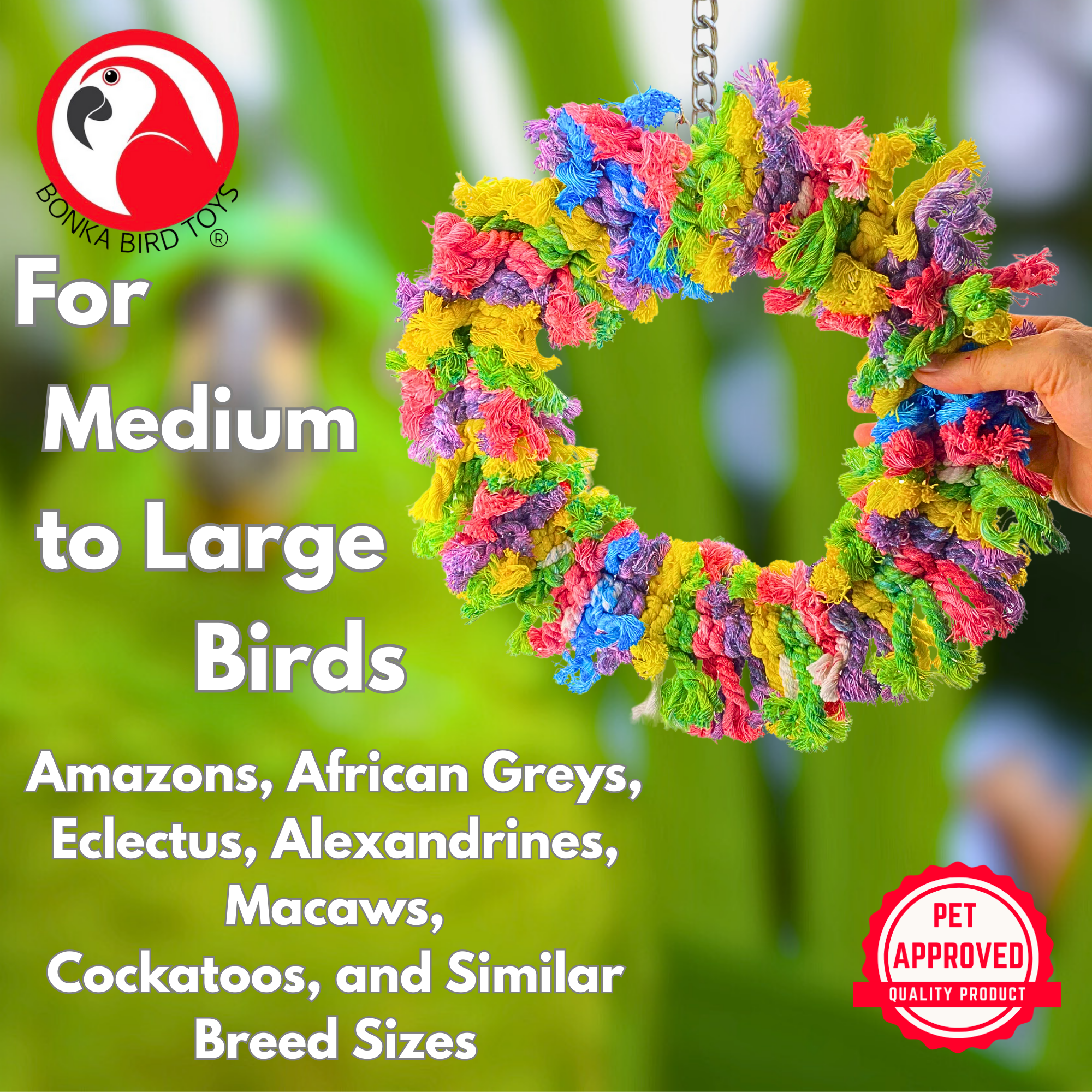 994 Fiesta Fluff Ring - Bonka Bird Toys