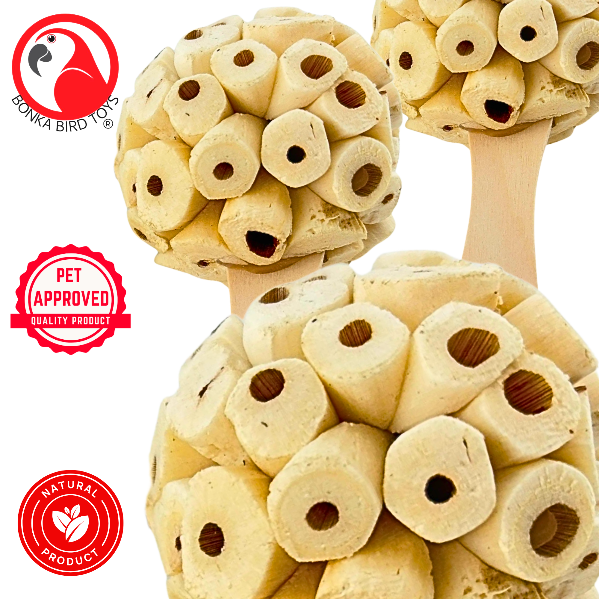 2964 PK3 Natural Sola Pop - Bonka Bird Toys