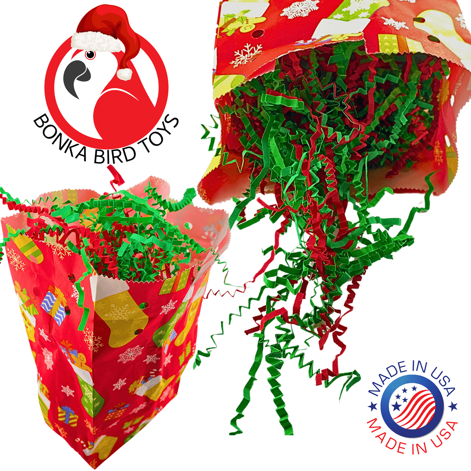 2751 Christmas Ginger Bread Treat Bag - Bonka Bird Toys