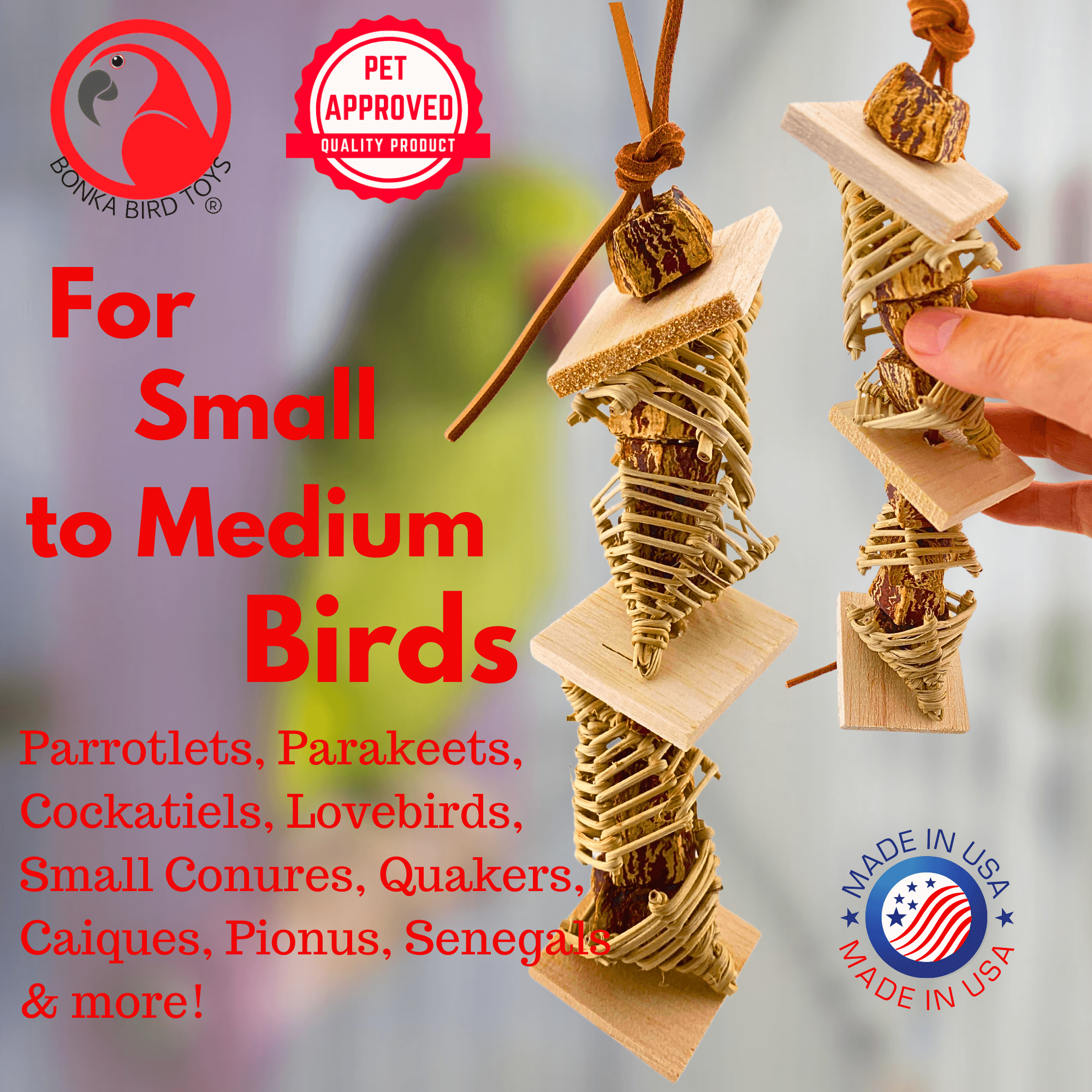 1133 Mahogany Maze - Bonka Bird Toys