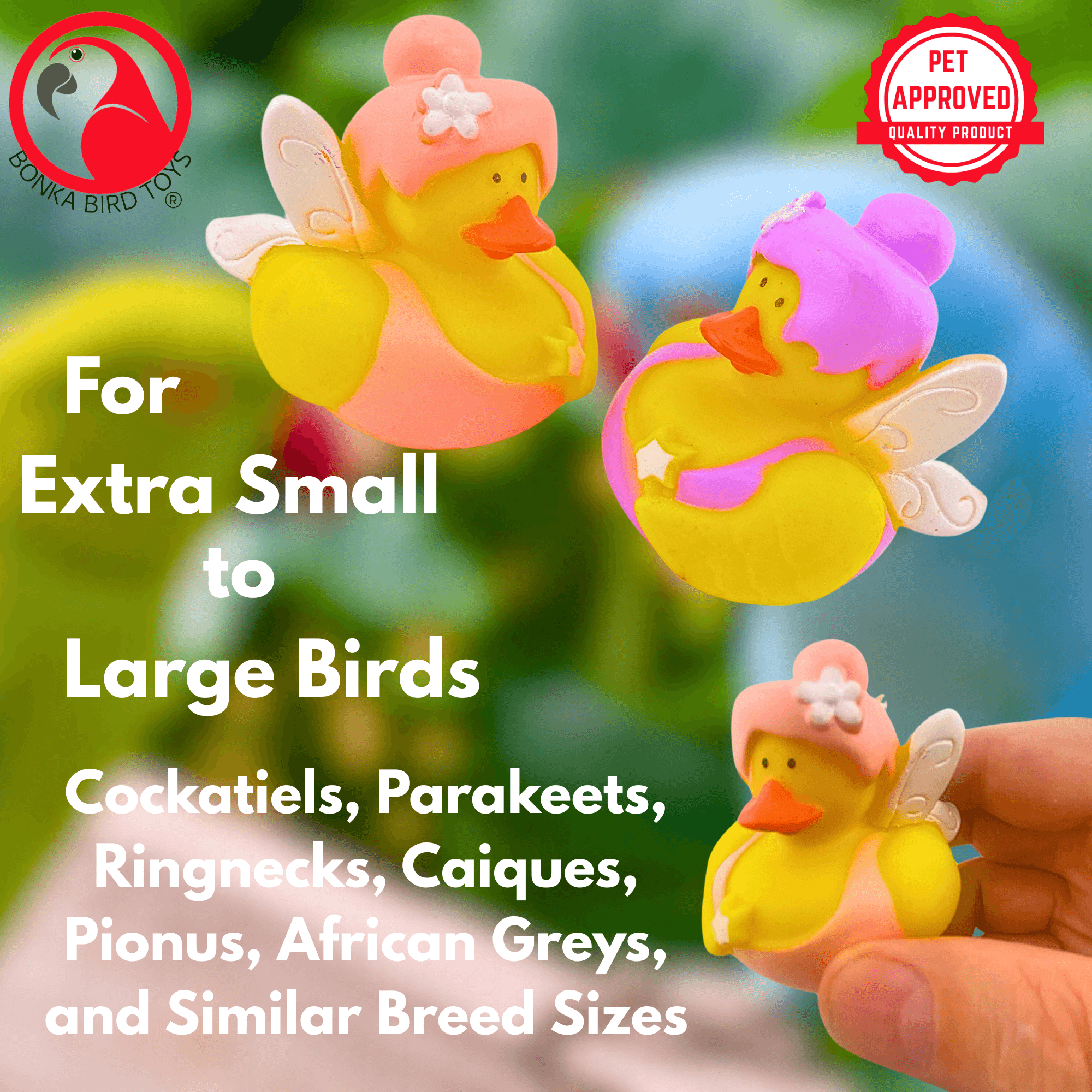 1441 Pk2 Fairy Duck - Bonka Bird Toys
