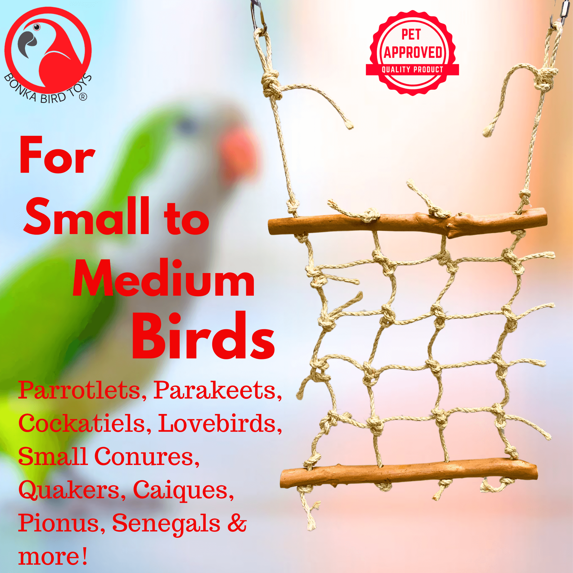 2667 Small Java Cargo Net - Bonka Bird Toys