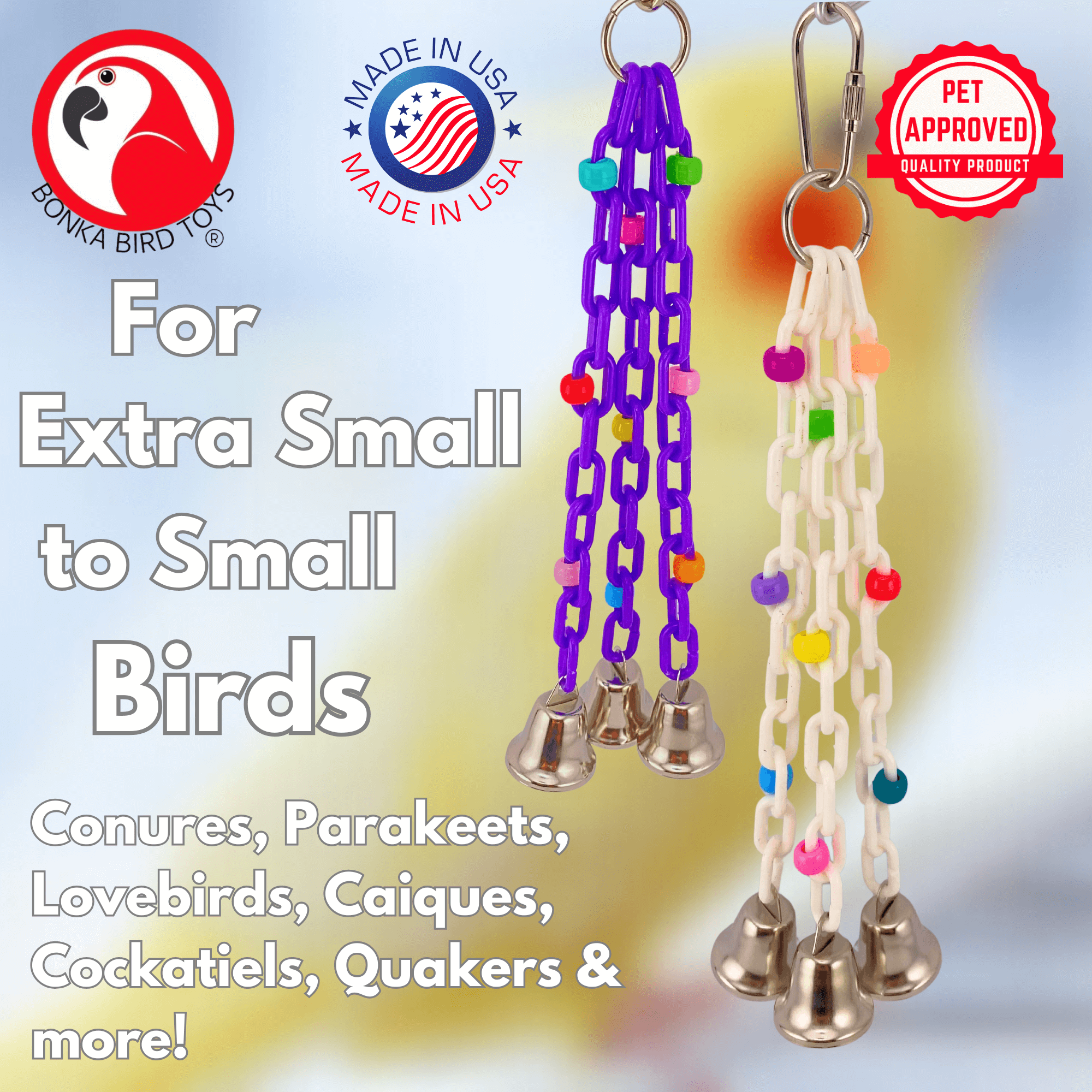 1166 Trio Bell - Bonka Bird Toys