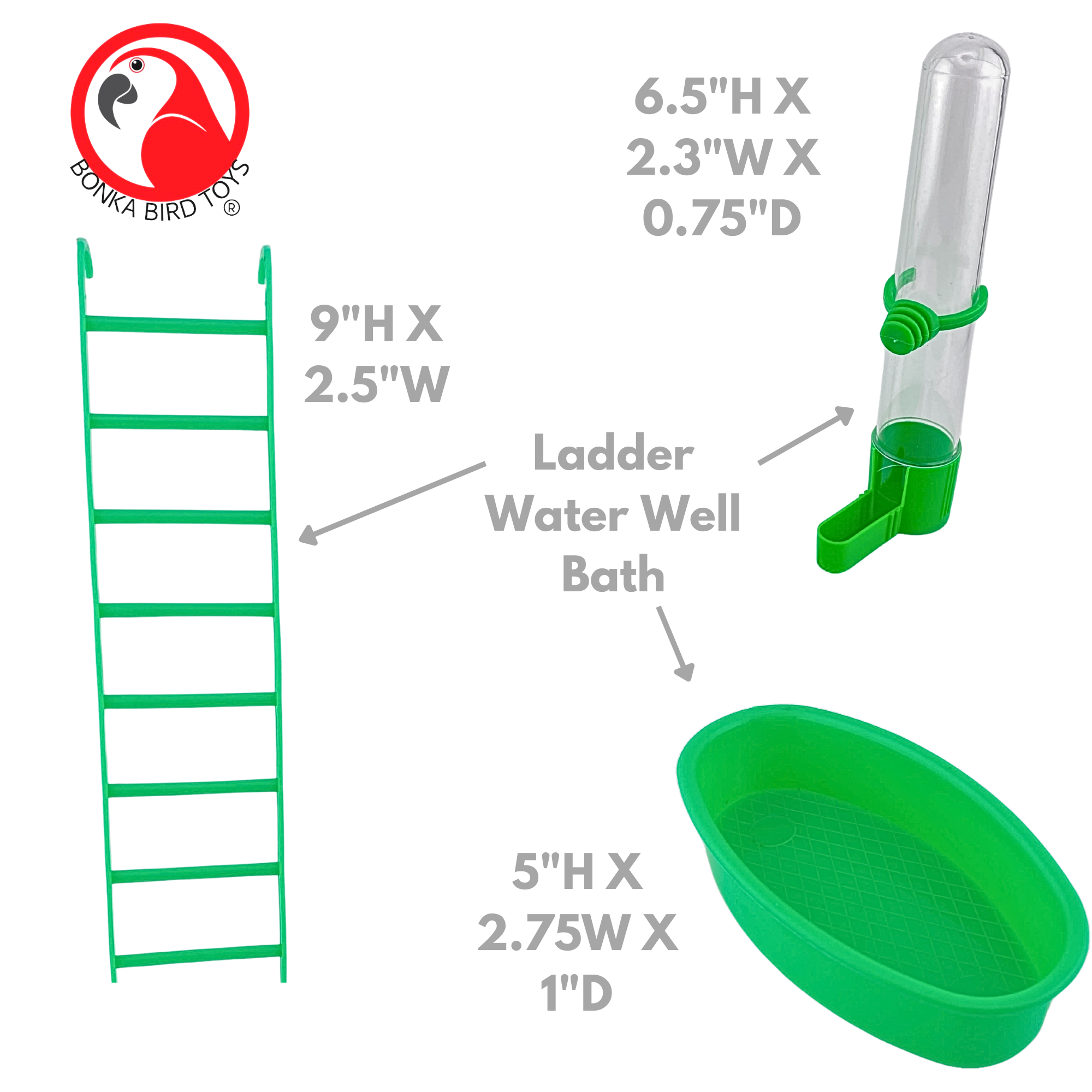 3861 Pk3 Combo Small Bird Set - Bonka Bird Toys