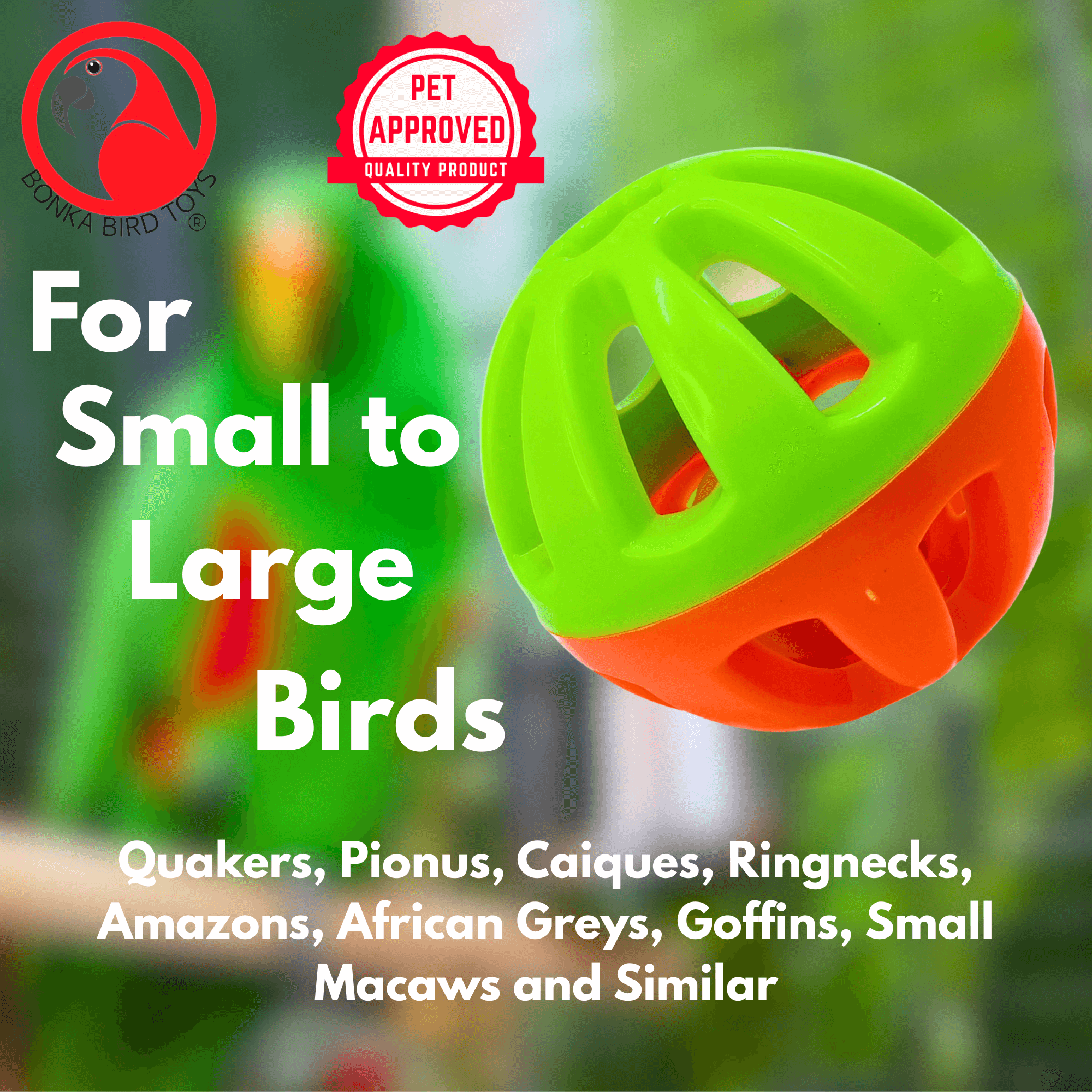 1404 Big 3-Inch Ball - Bonka Bird Toys