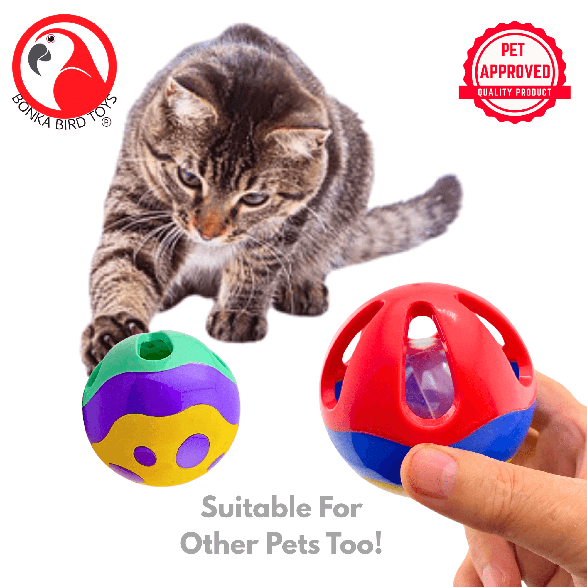 1187 Roll-A-Treat 4" Foraging Ball - Bonka Bird Toys