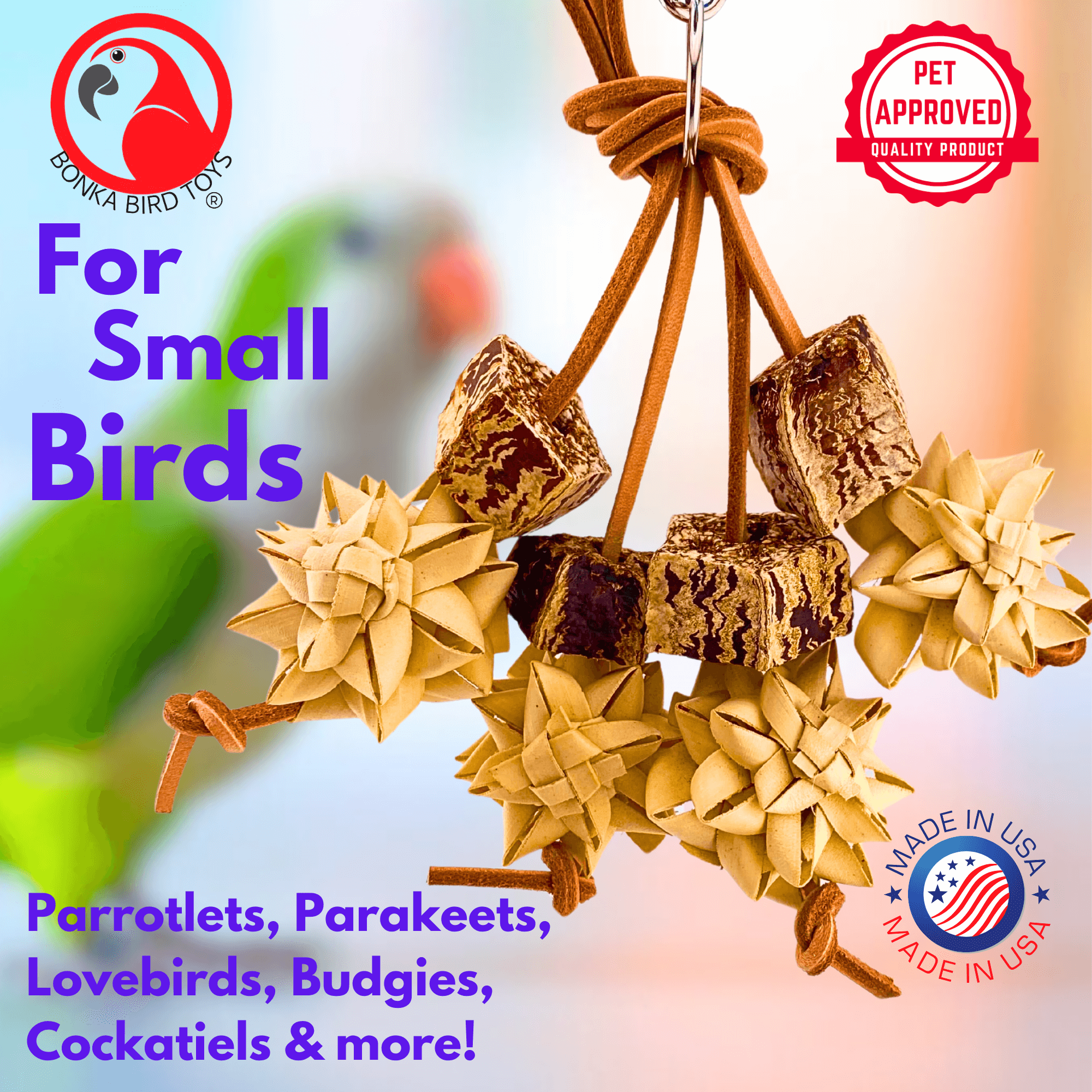 1056 Palm & Pod Forage Cluster - Bonka Bird Toys