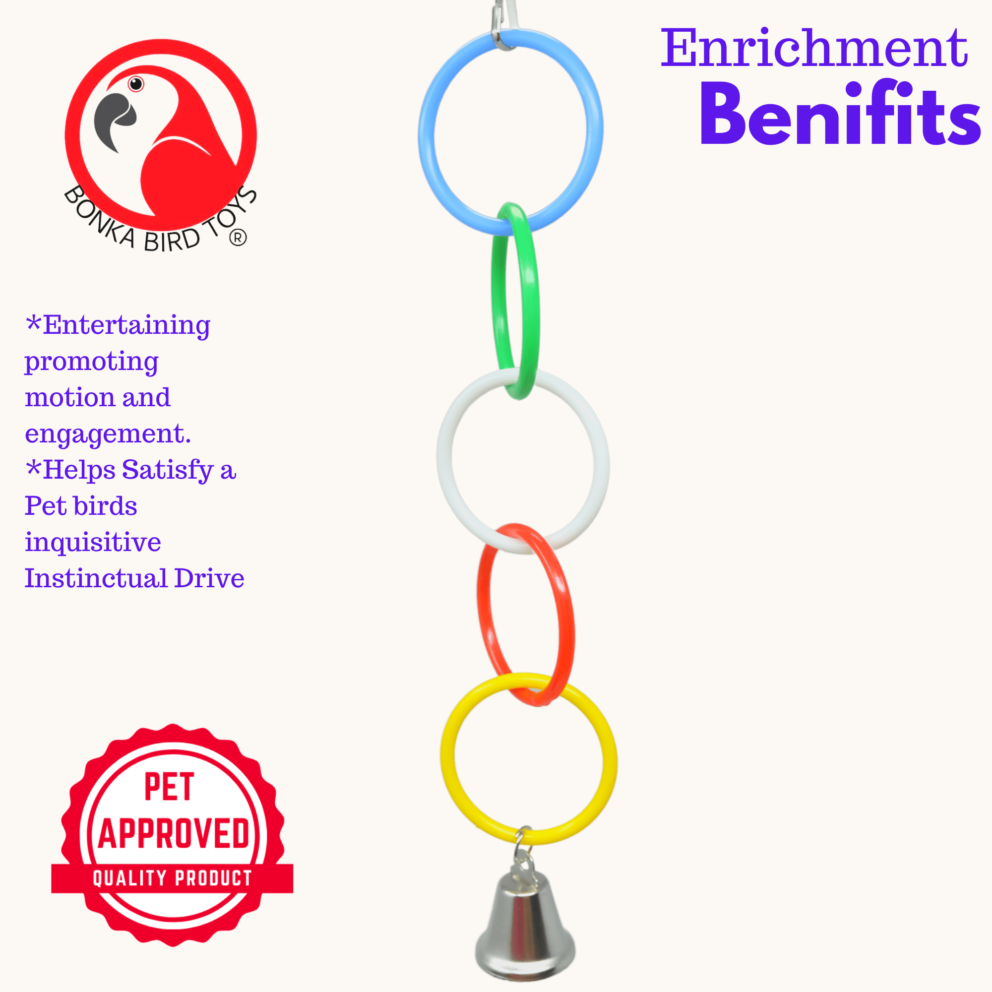 36459 Rings BOGO BUNDLE BUY ONE GET ONE FREE! - Bonka Bird Toys