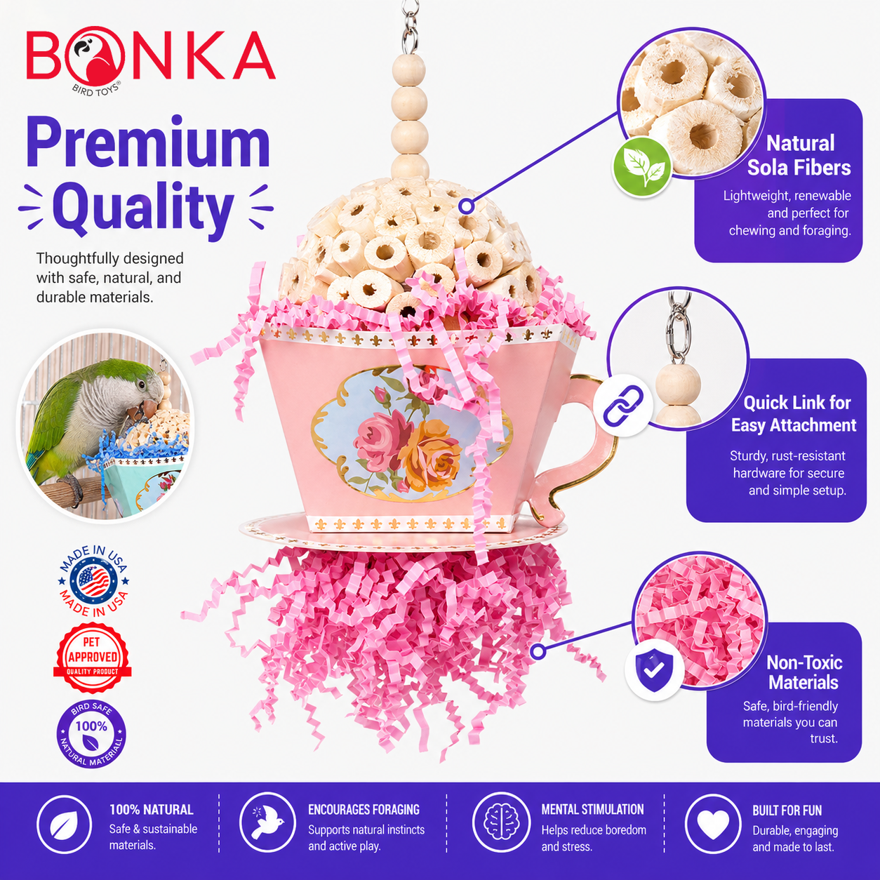 Sola Teacup - Bonka Bird Toys