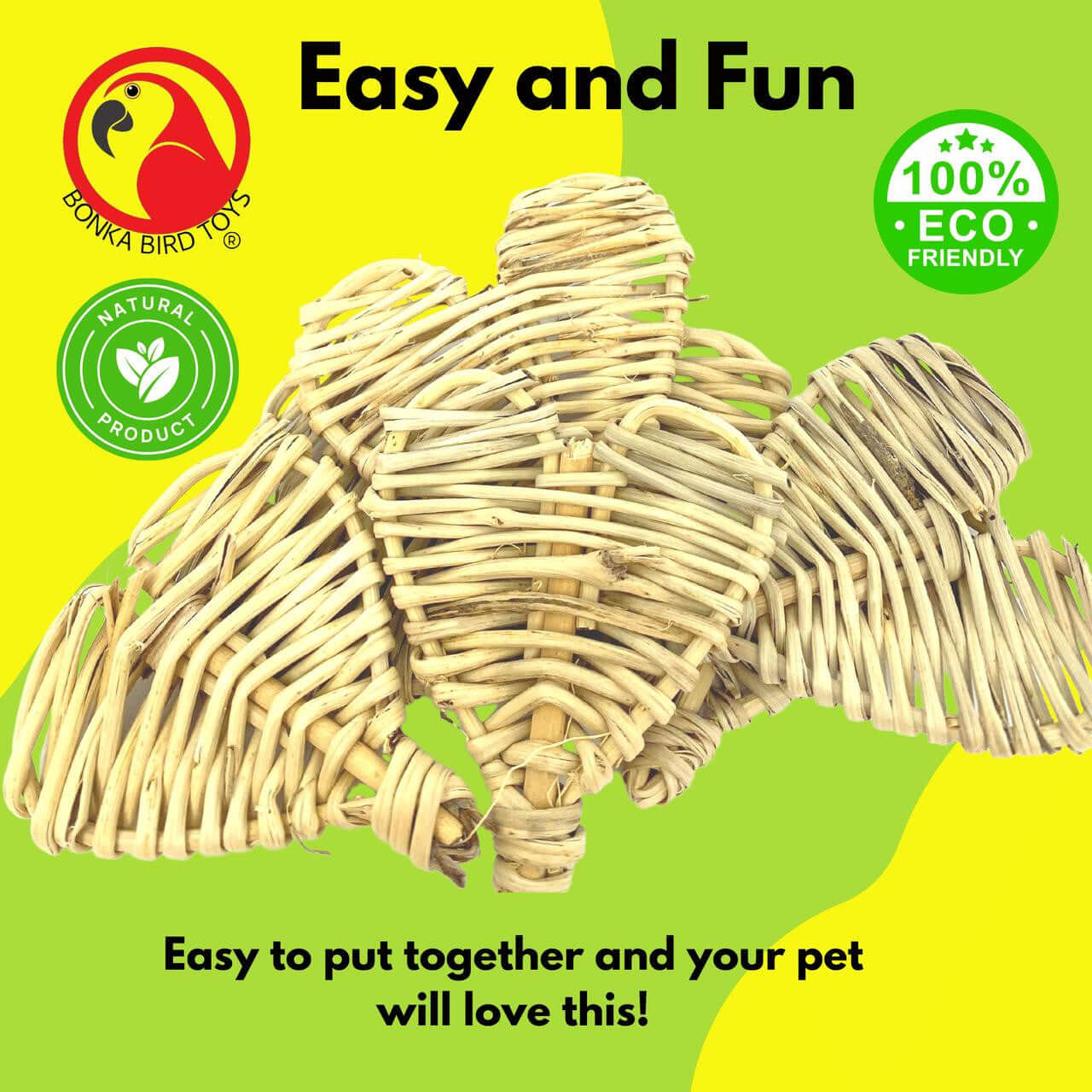 1301 Small Natural Vine Heart - Bonka Bird Toys