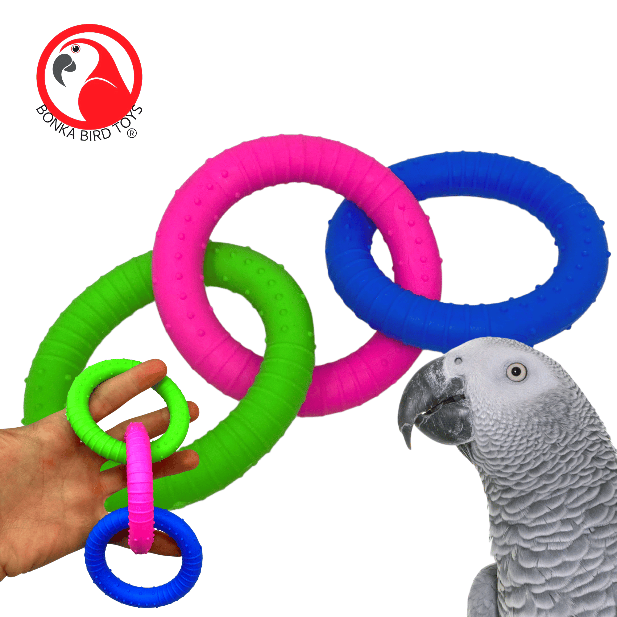 Ring-a-Ding Foot Talon Toys - Bonka Bird Toys