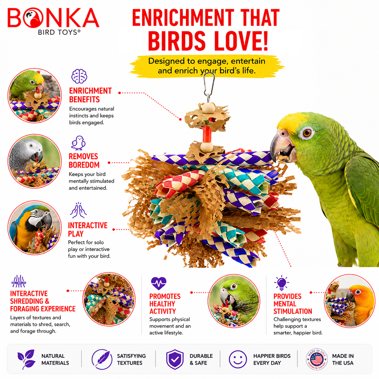 3450 Paper Shred - Bonka Bird Toys