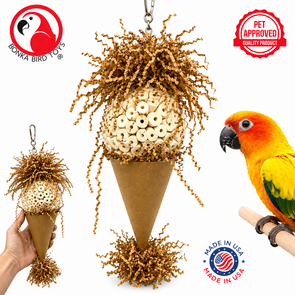 3870 Big Sola Cone - Bonka Bird Toys
