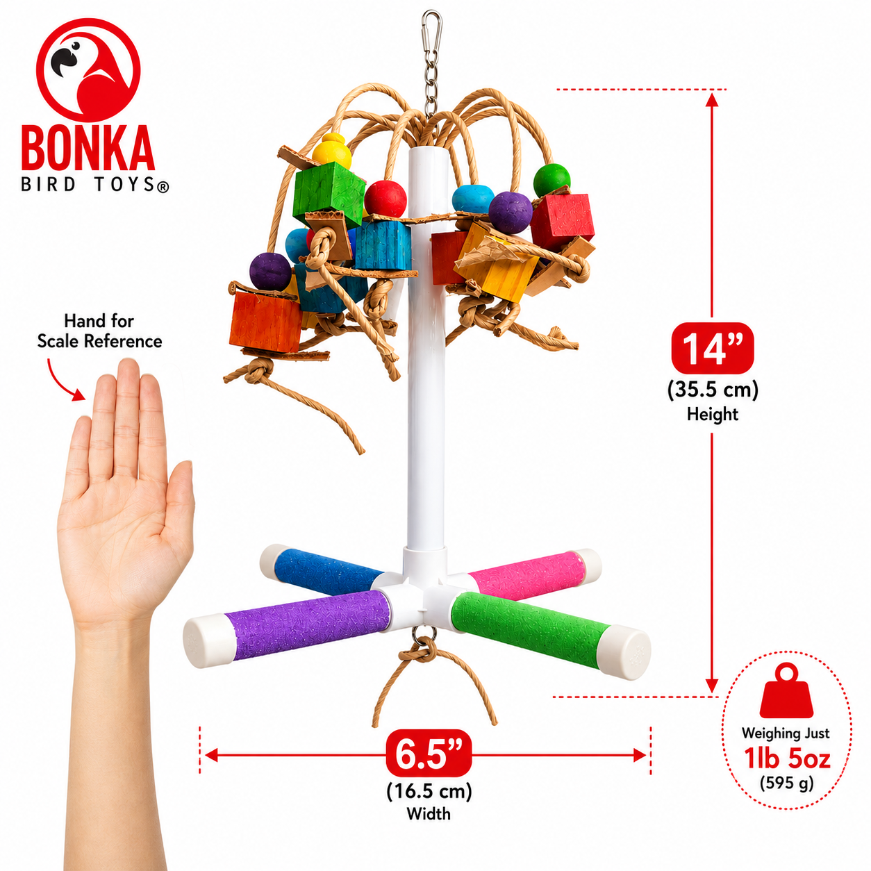 2597 Quad PVC Bird Perch - Bonka Bird Toys