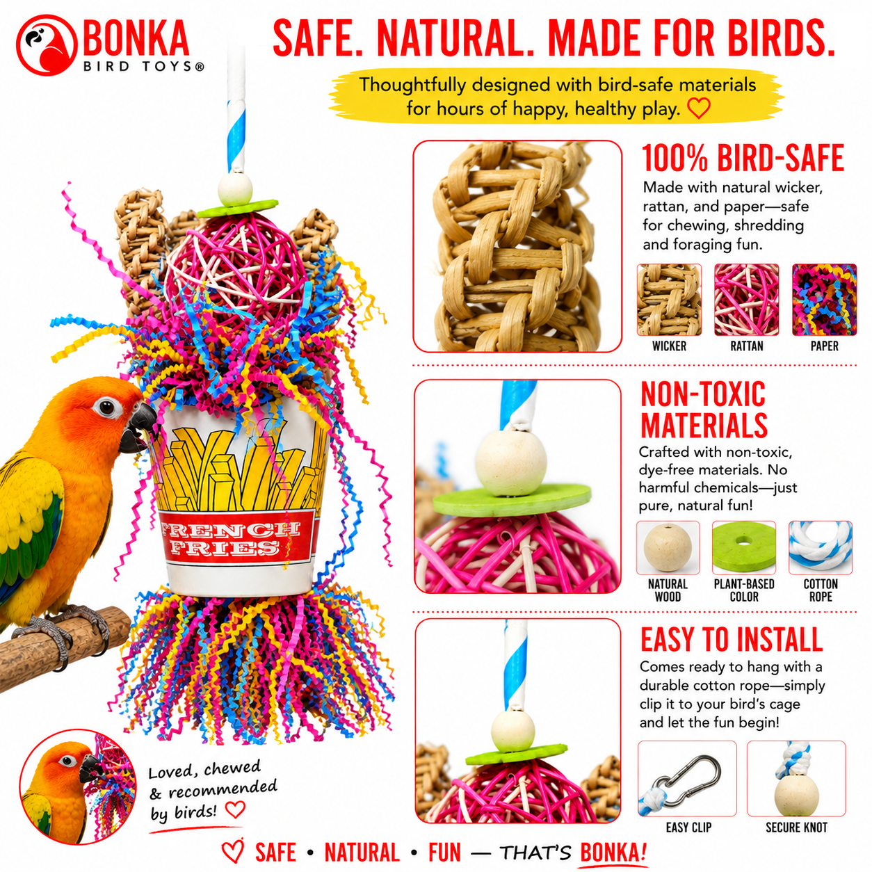 2334 Order Of Fries - Bonka Bird Toys