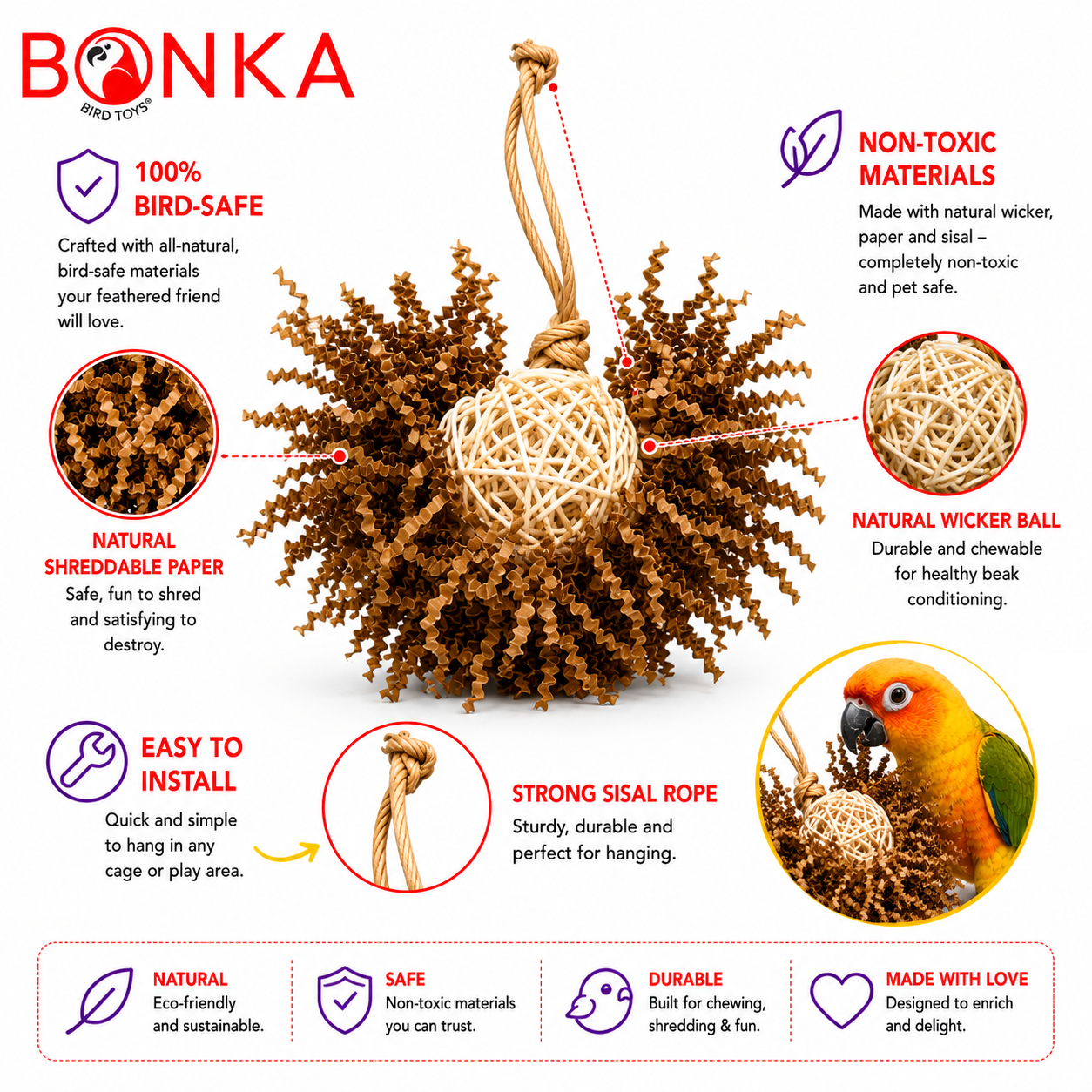 3866 Natural Foraging Star - Bonka Bird Toys