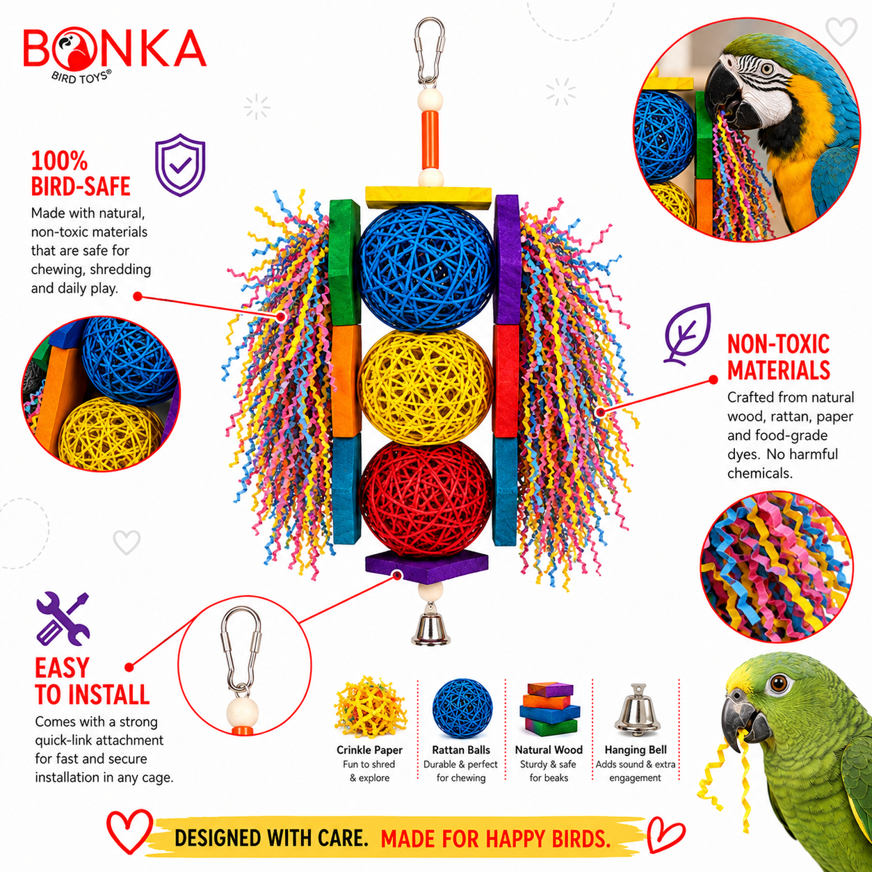 1854 Tri Foraging Star - Bonka Bird Toys