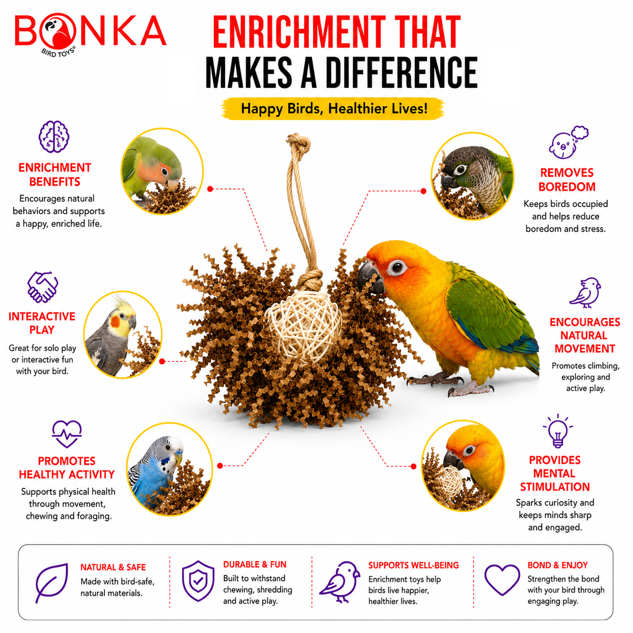 3866 Natural Foraging Star - Bonka Bird Toys