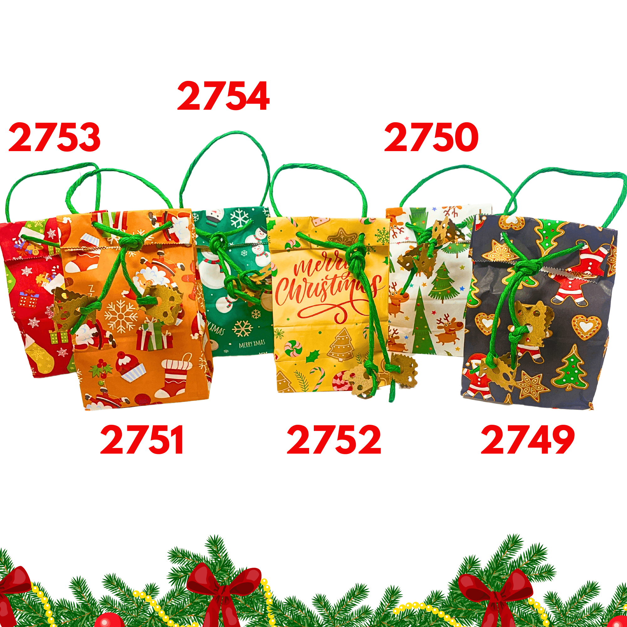 2749 Santa Christmas Treat Bag - Bonka Bird Toys