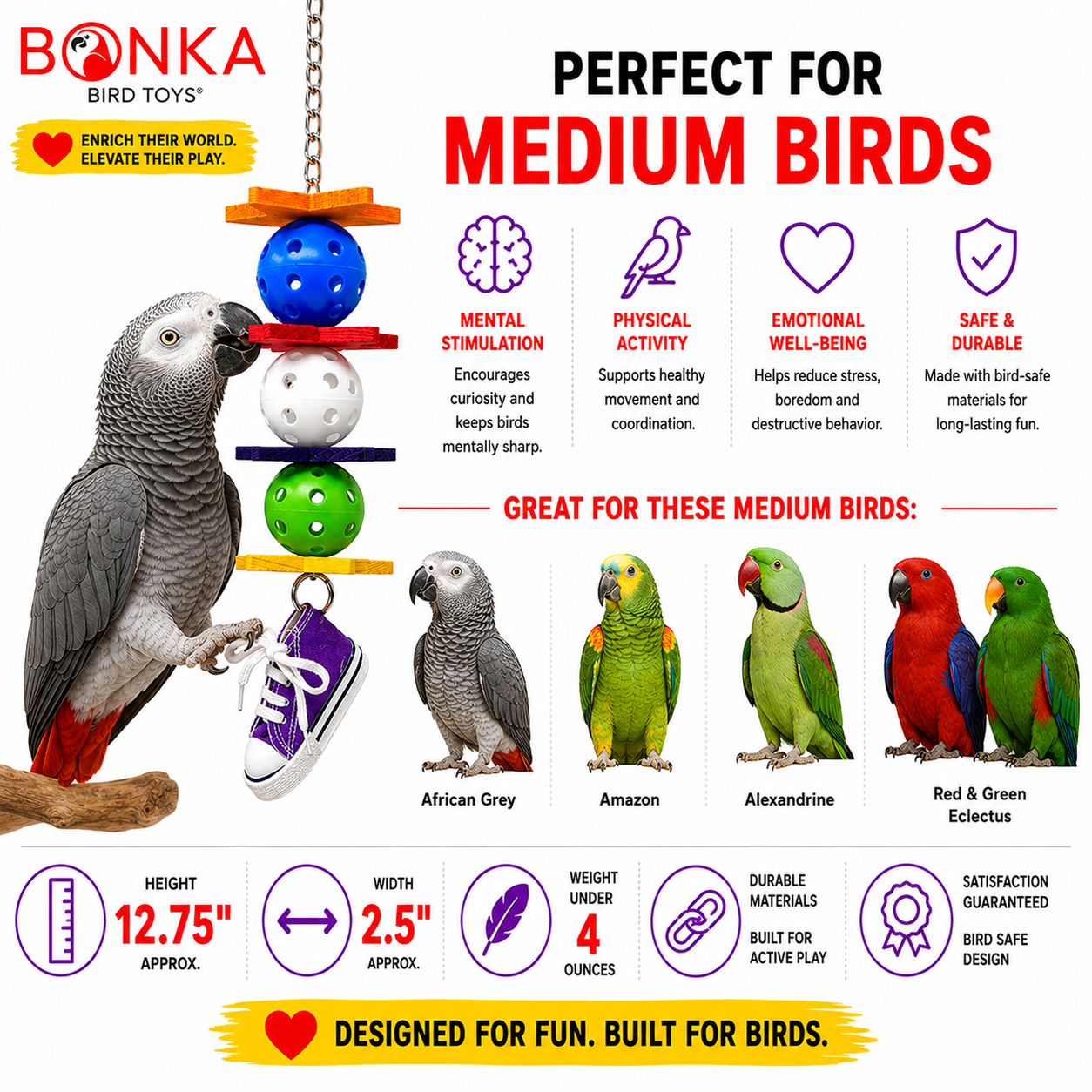 1355 Kick Ball Sneaker - Bonka Bird Toys