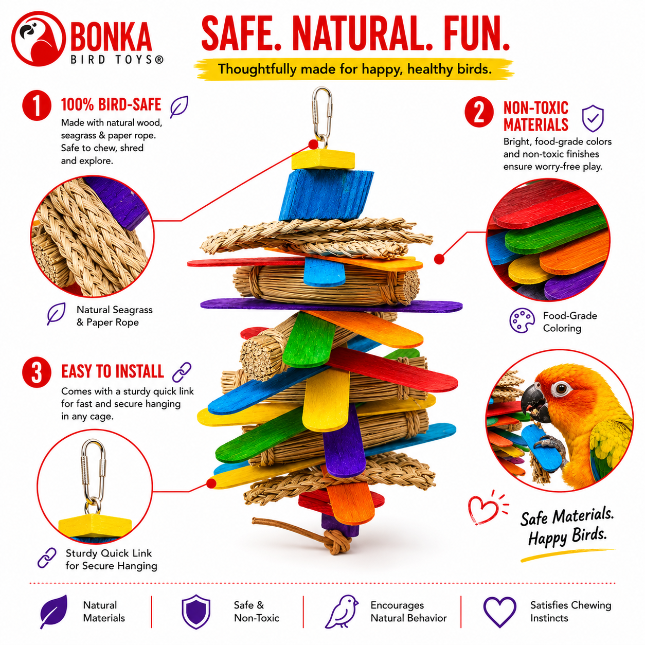 1921 Husky Fan - Bonka Bird Toys