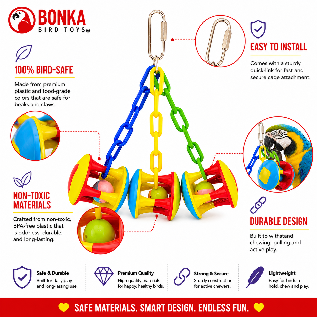 1161 Carnival Clacker - Bonka Bird Toys