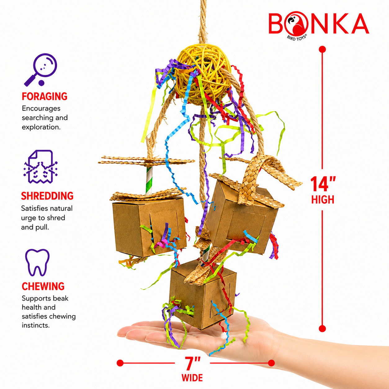2635 Peekaboo Trio - Bonka Bird Toys