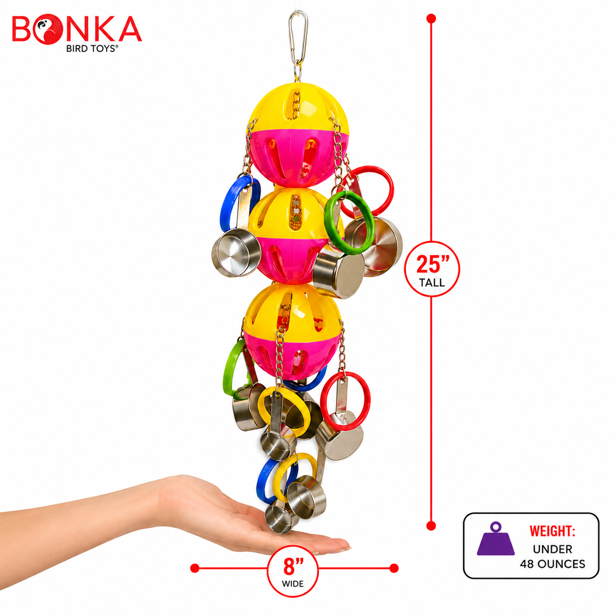 1429 Huge Triple Tuff Pot - Bonka Bird Toys