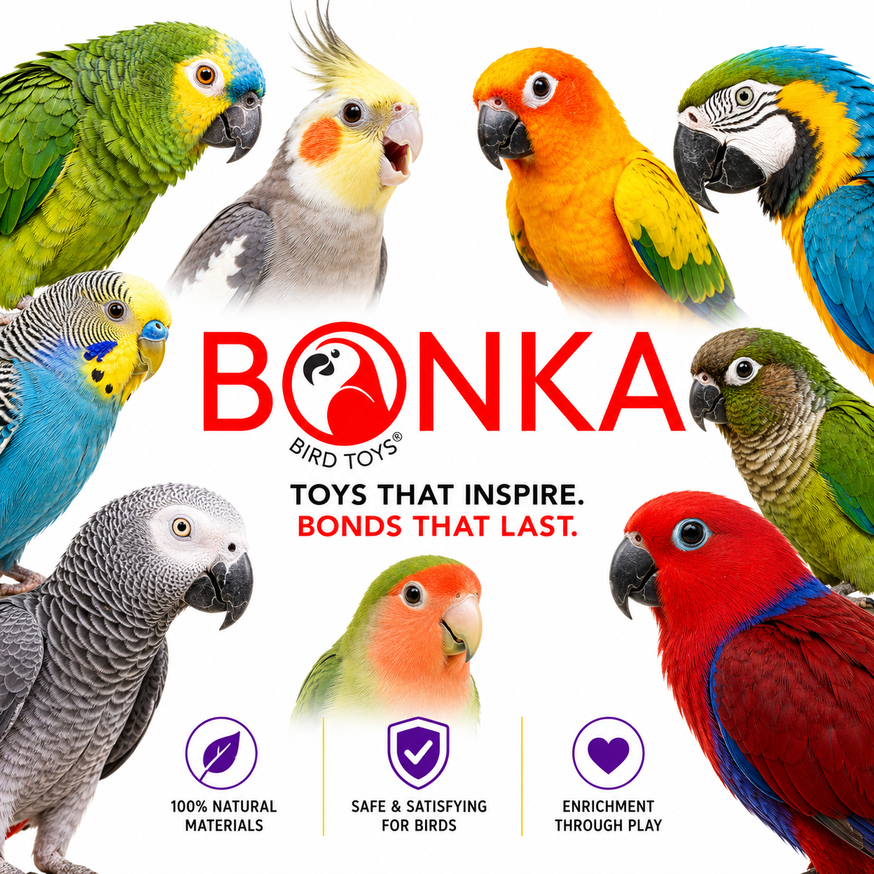 3291 Large Duo Paper Puff - Bonka Bird Toys