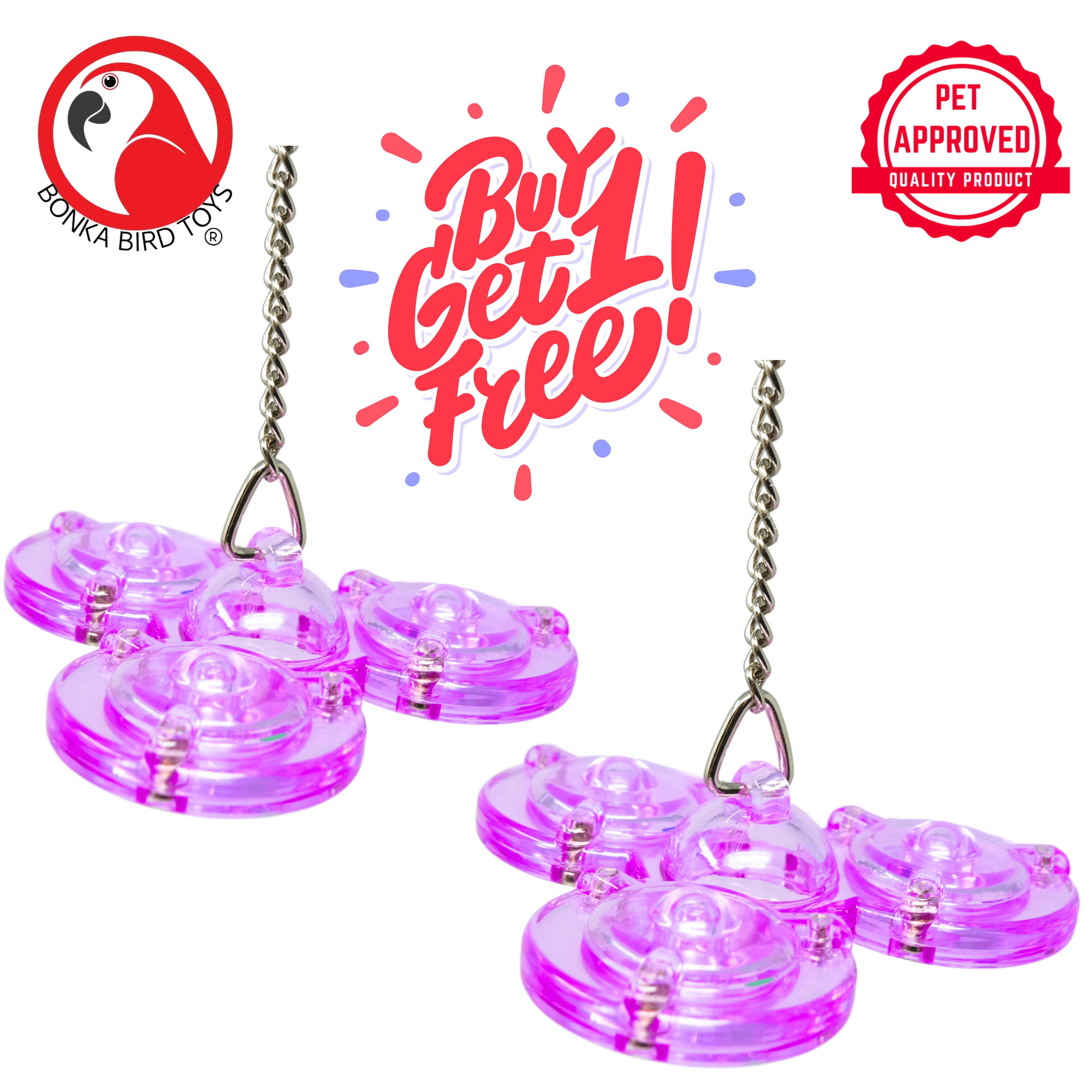 0010 Small Satellite BOGO BUNDLE BUY ONE GET ONE FREE! - Bonka Bird Toys