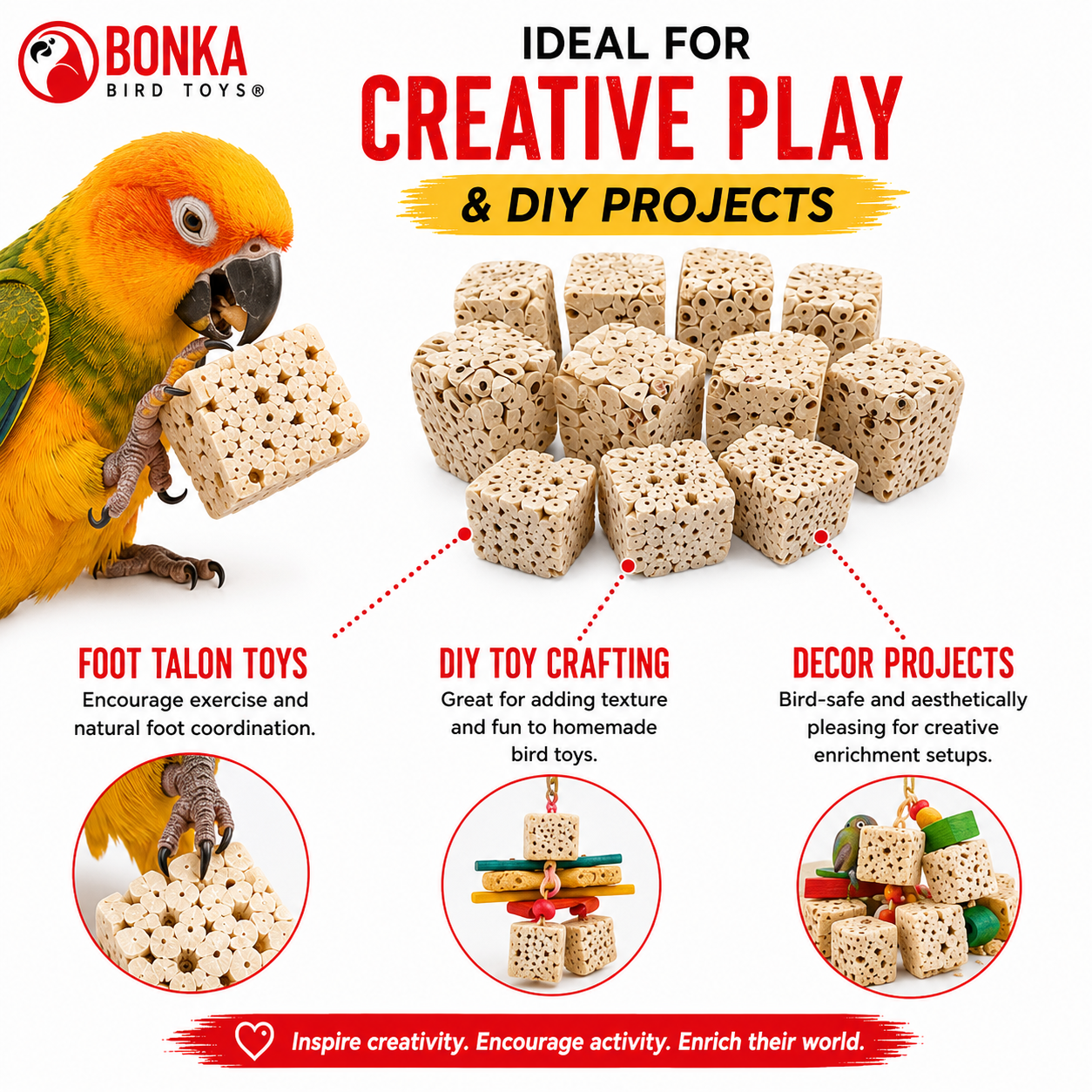 Small Sola Cubes - Bonka Bird Toys