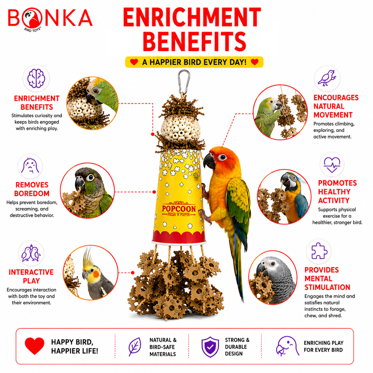 2322 Popcorn Crumble - Bonka Bird Toys