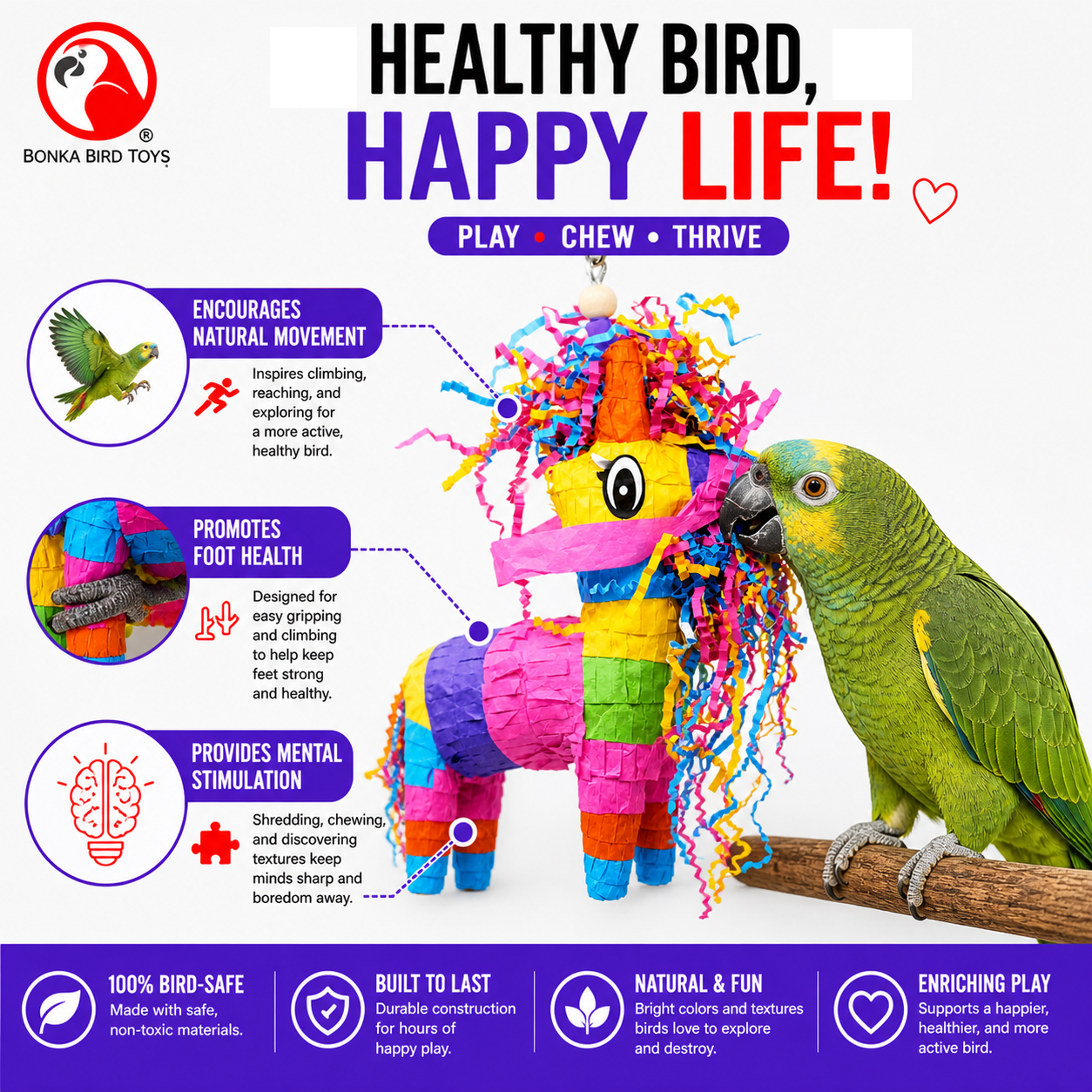 3766 Piñata Donkey - Bonka Bird Toys