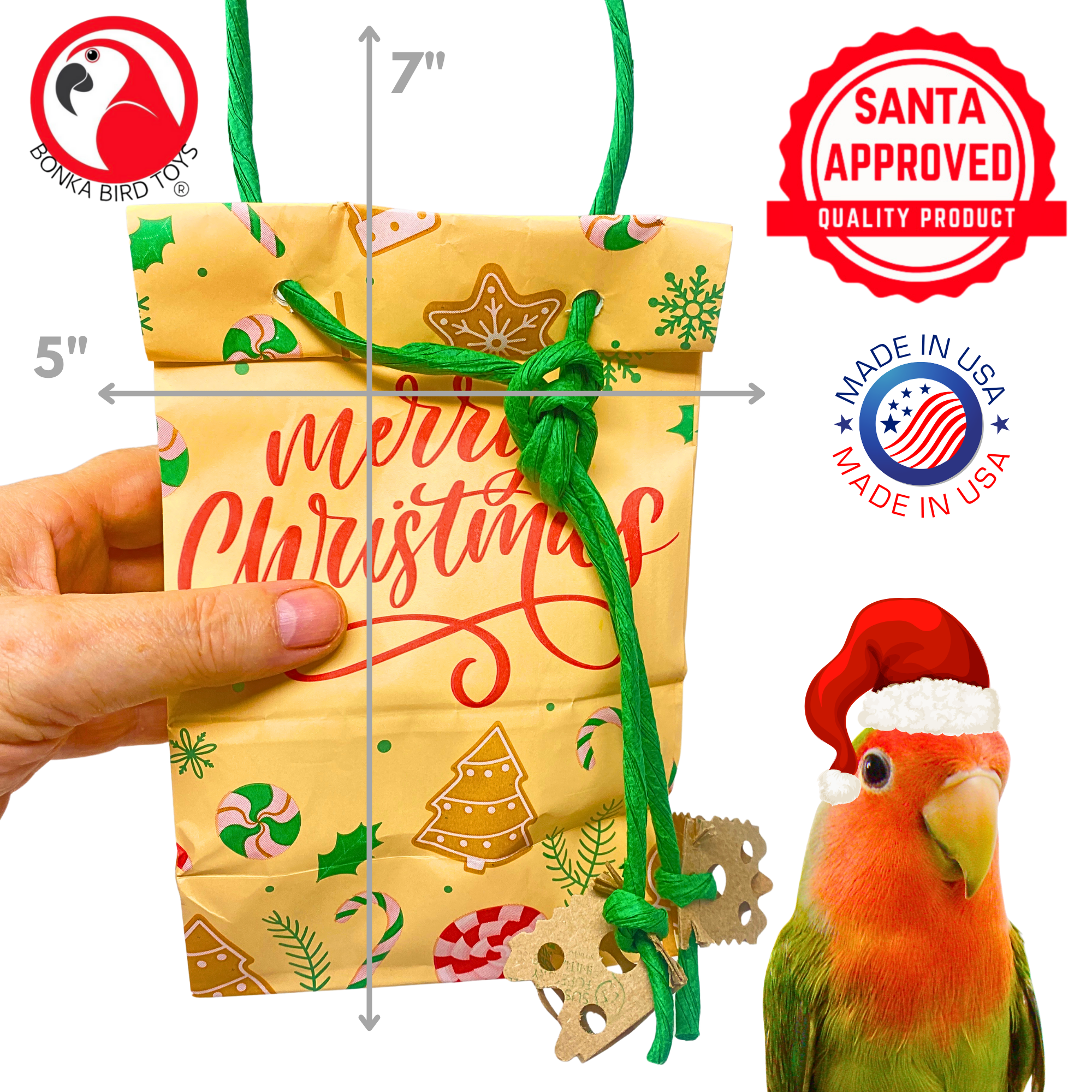 Christmas Treat Bags - Bonka Bird Toys