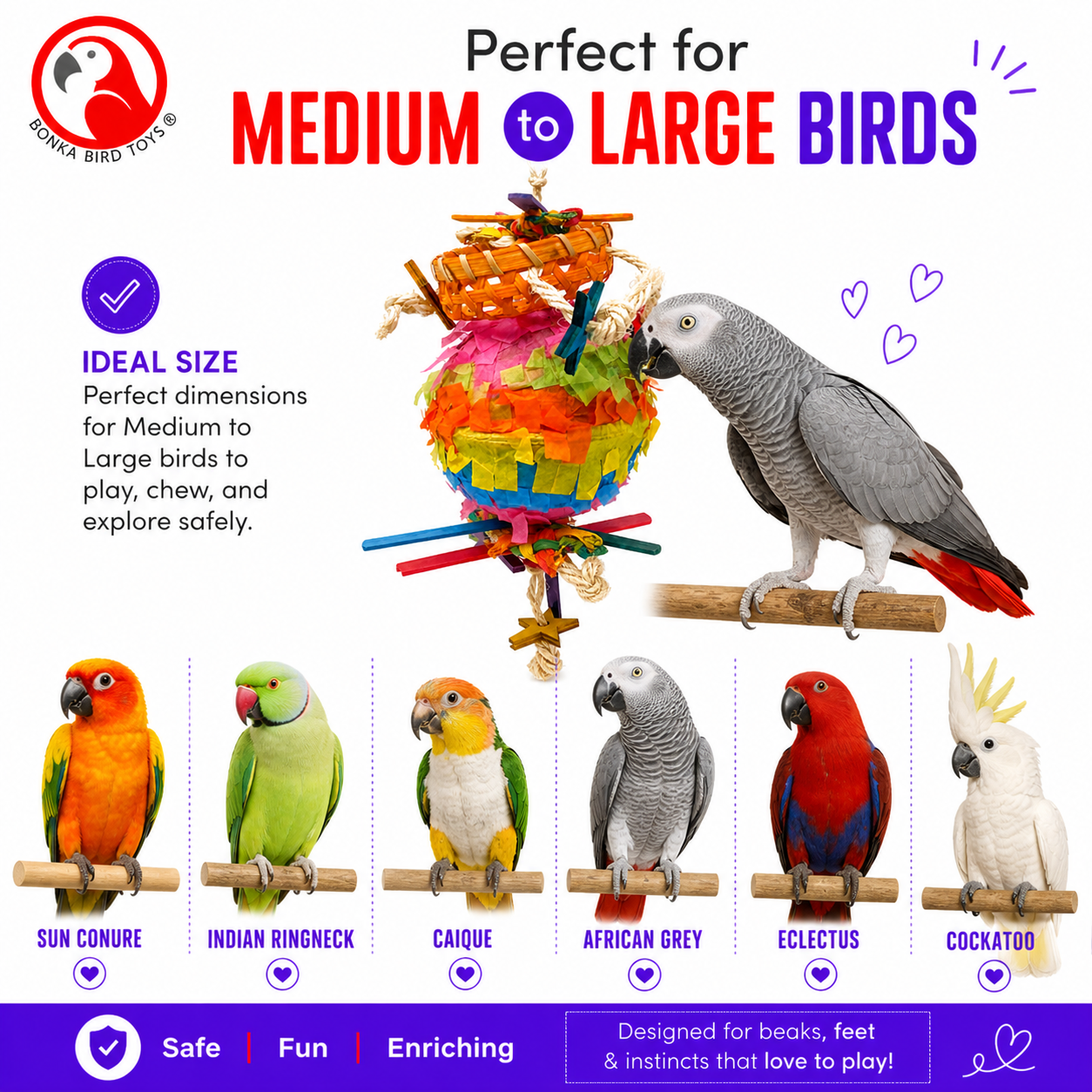2247 Round Foraging Star Piñata - Bonka Bird Toys