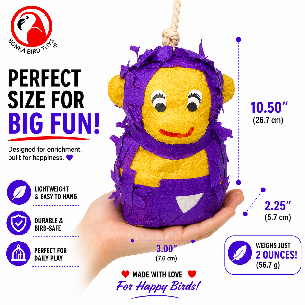 2675 Mini Pinata Monkey - Bonka Bird Toys
