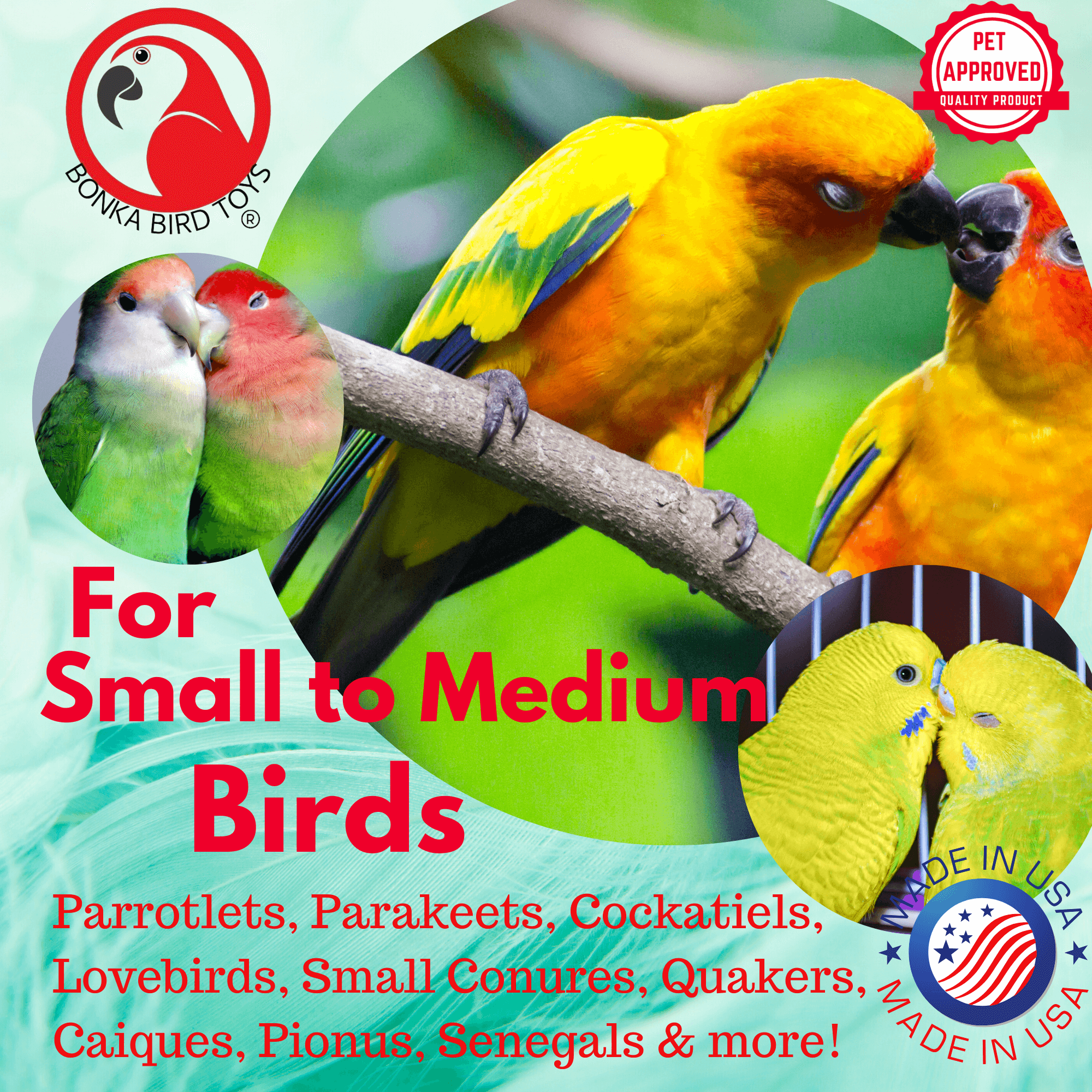 2108 Pk12 1-Inch Tube Bagels - Bonka Bird Toys