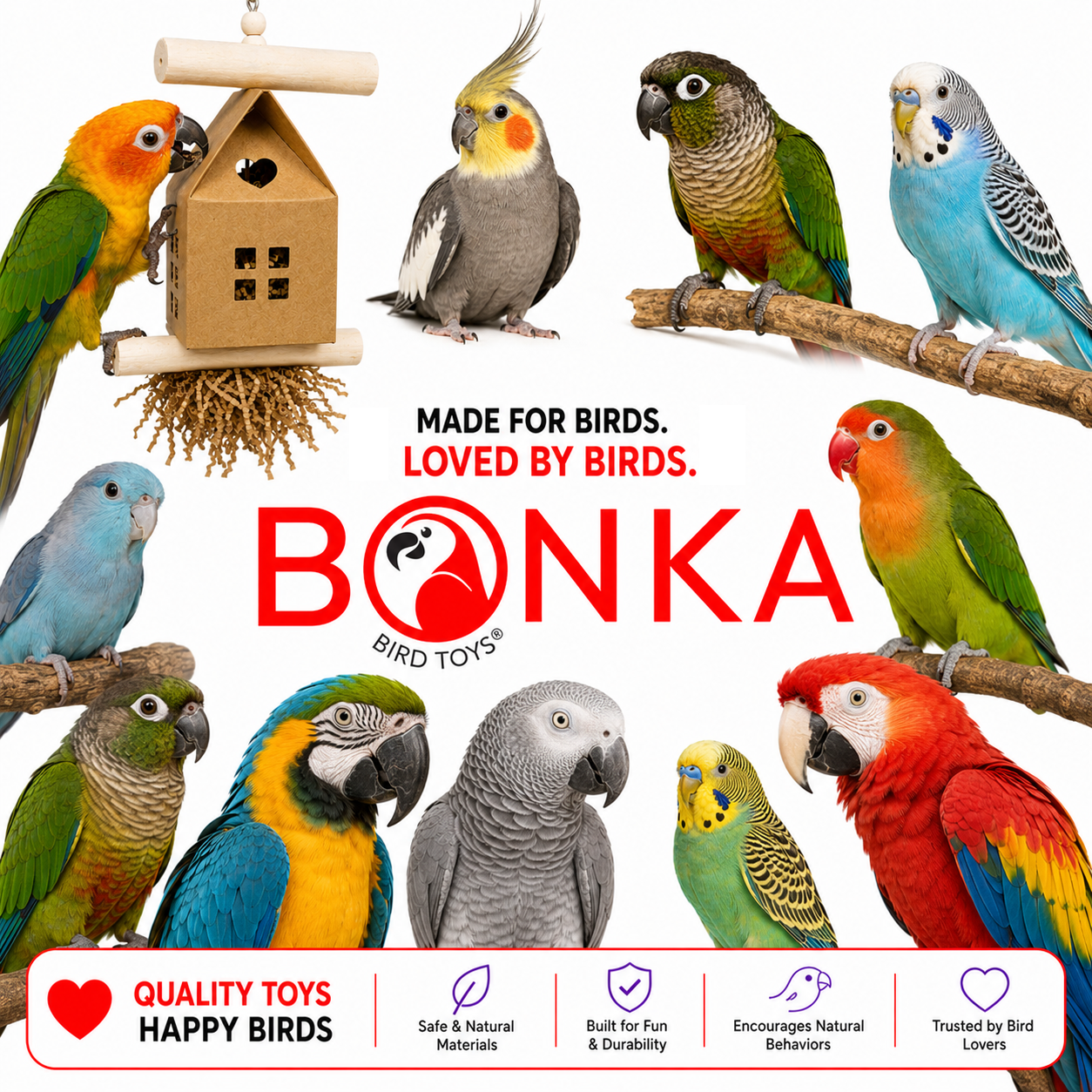2610 Sola Log Cabin - Bonka Bird Toys
